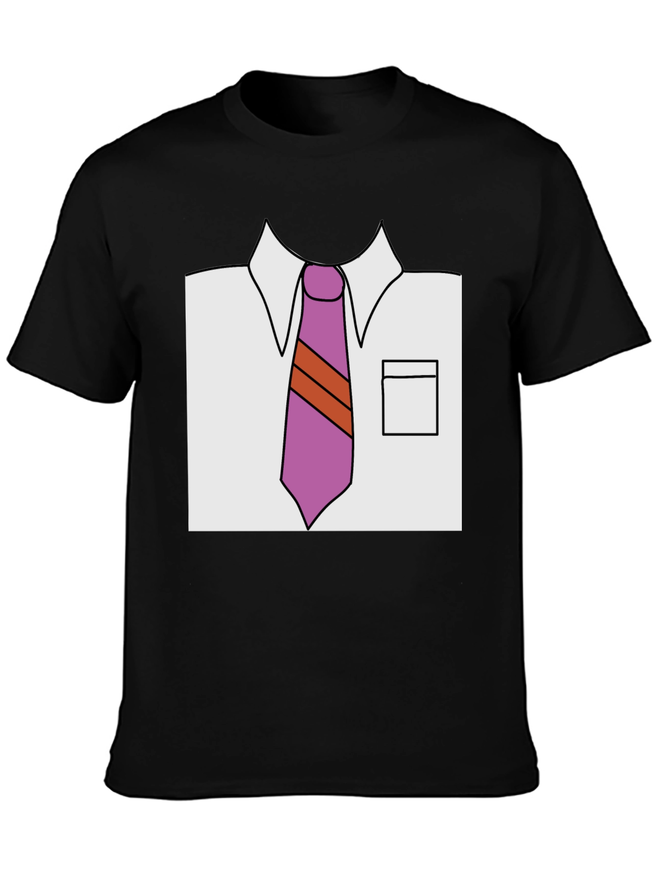 Cartoon Shirt & Tie Graphic Tee
