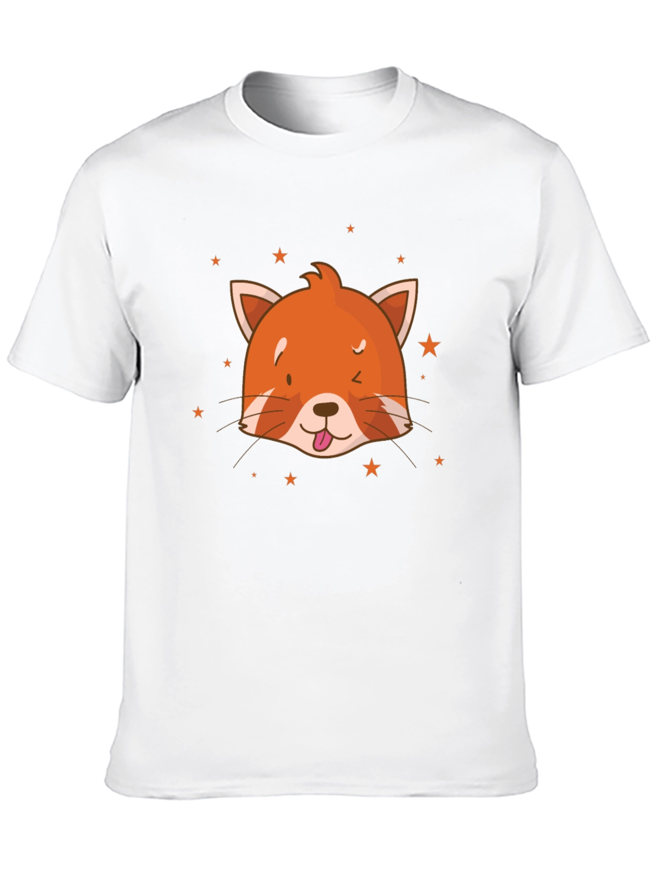 Red Panda Starry Tee - Cute Graphic T-Shirt