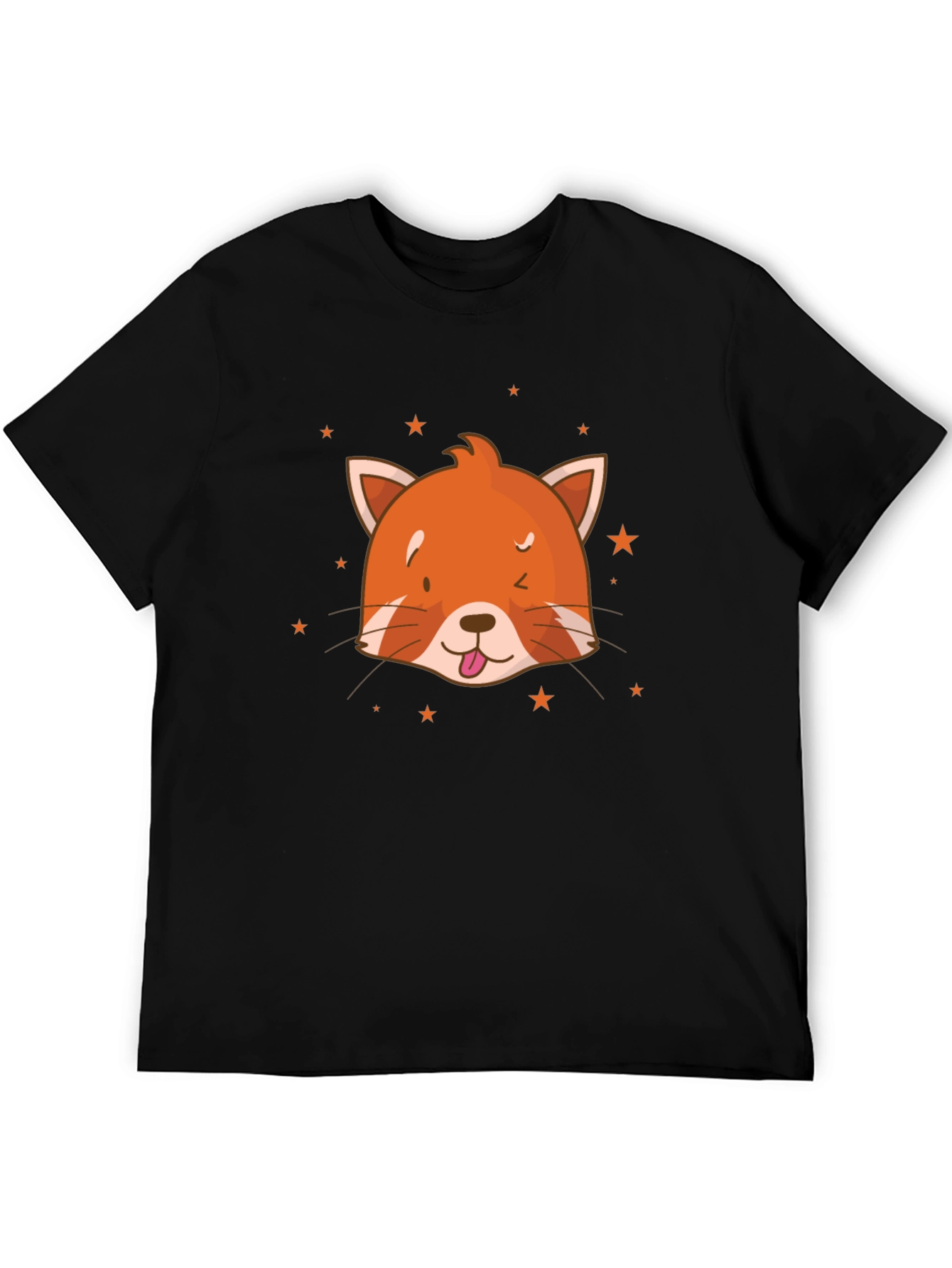 Red Panda Starry Tee - Cute Graphic T-Shirt