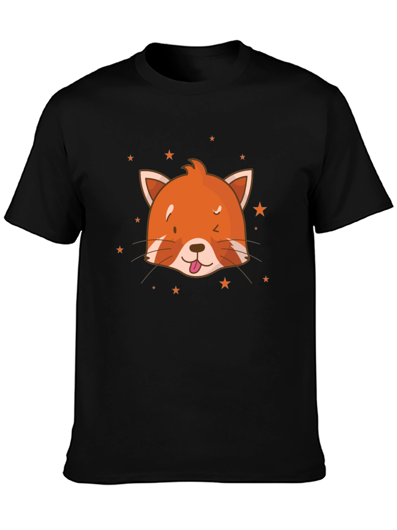 Red Panda Starry Tee - Cute Graphic T-Shirt