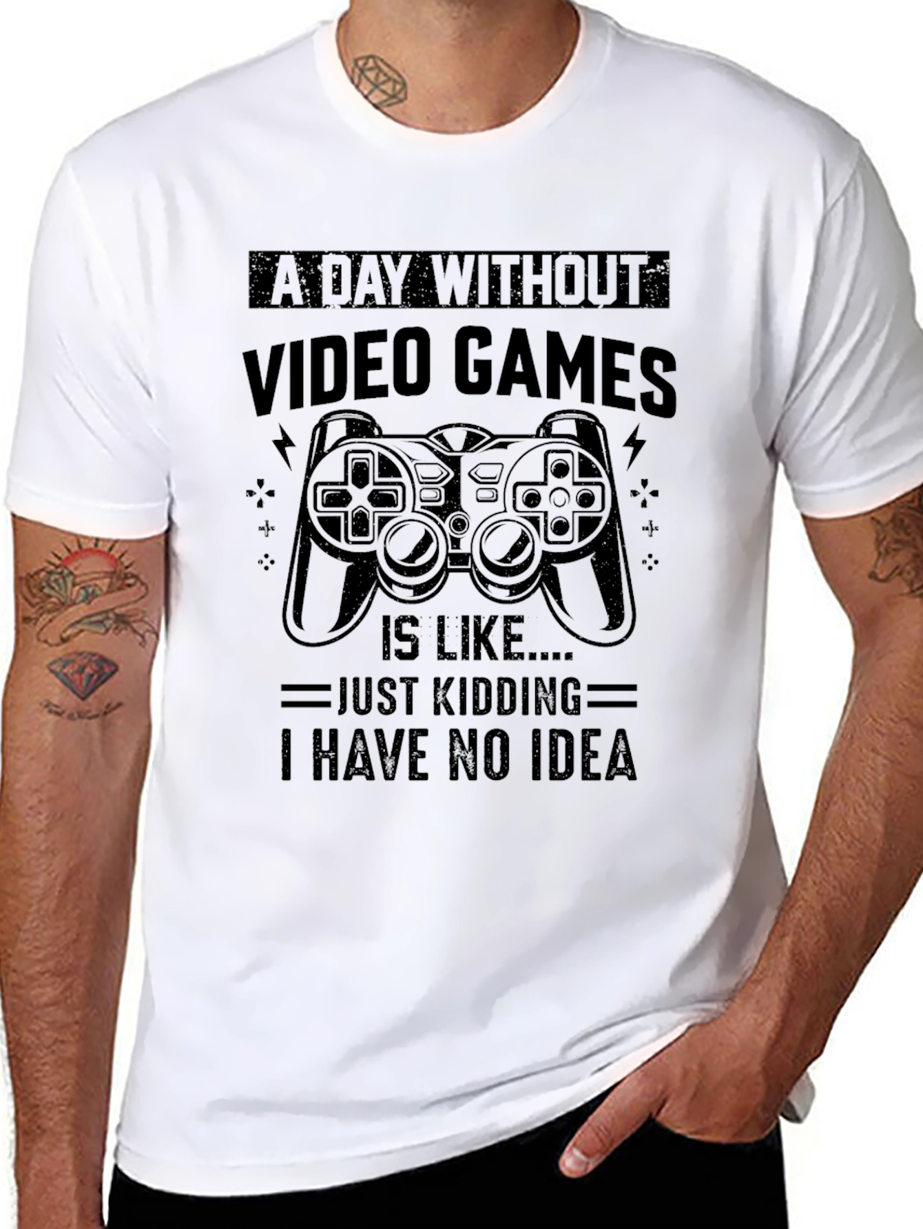 Funny Gamer T-Shirt - A Day Without Video Games