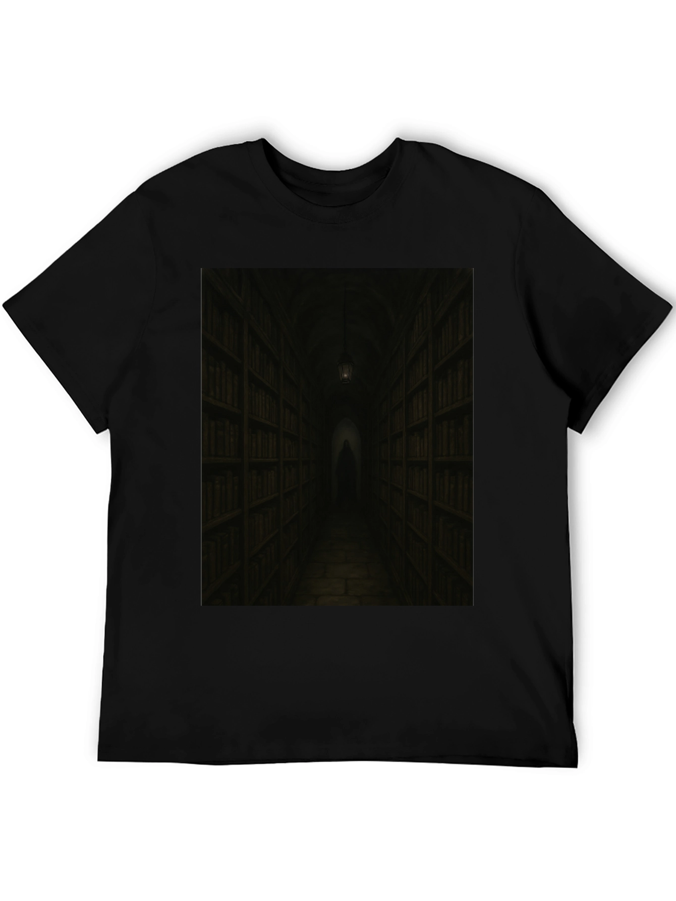 Dark Library T-Shirt - Gothic Book Lover Tee