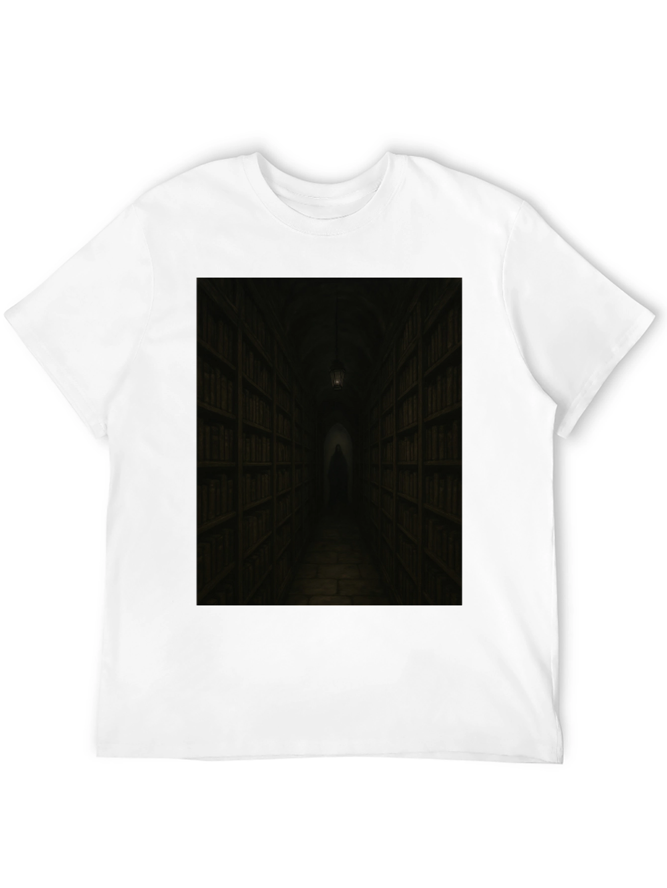 Dark Library T-Shirt - Gothic Book Lover Tee