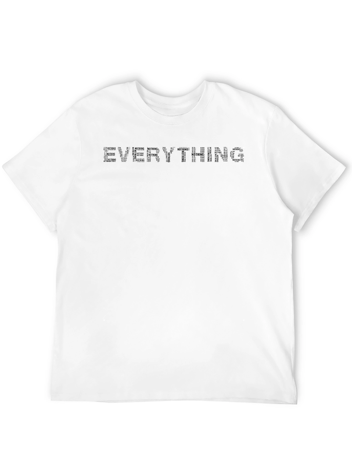 Mens Everything Graphic T-Shirt - Black Crew Neck