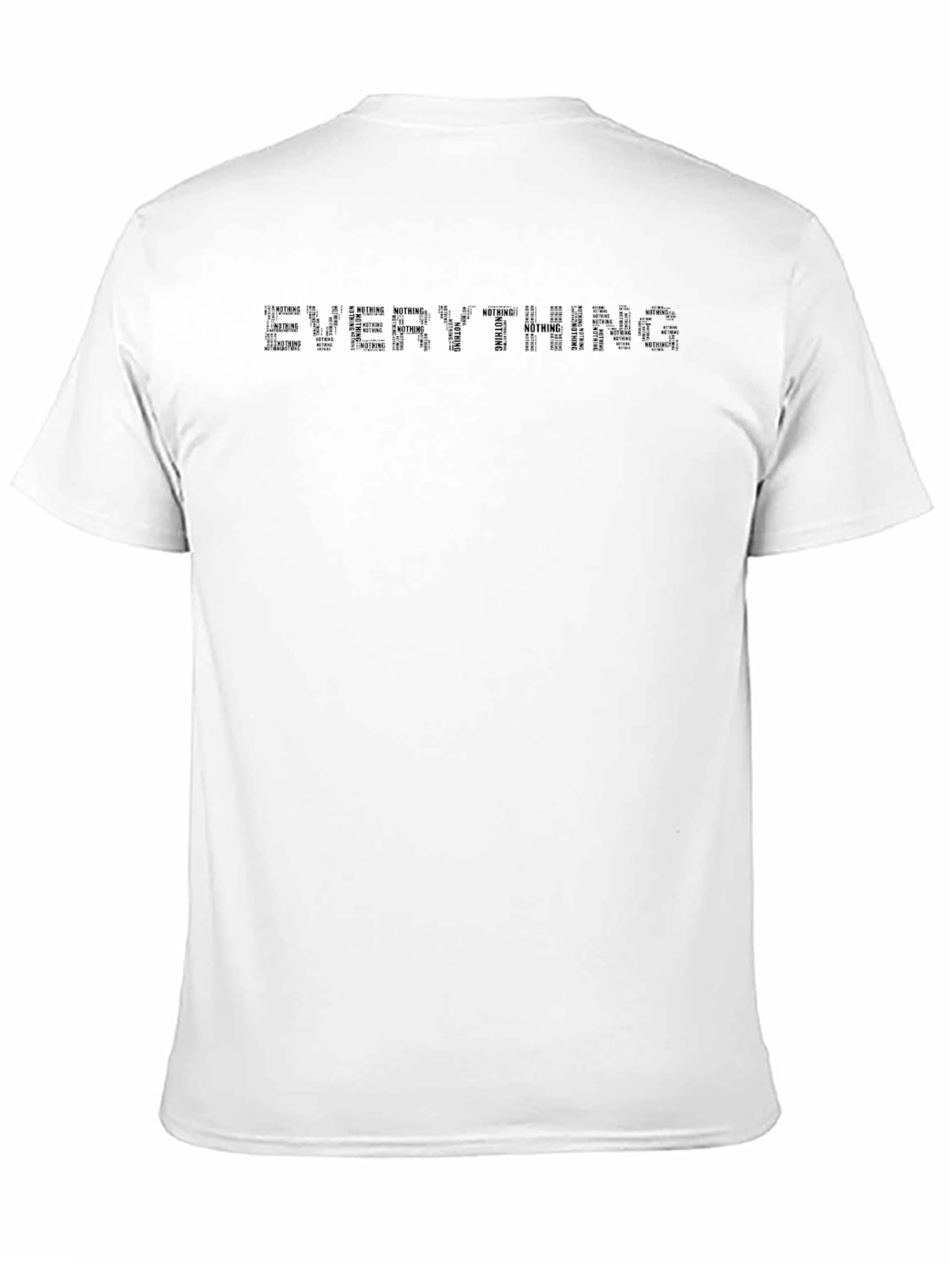 Mens Everything Graphic T-Shirt - Black Crew Neck