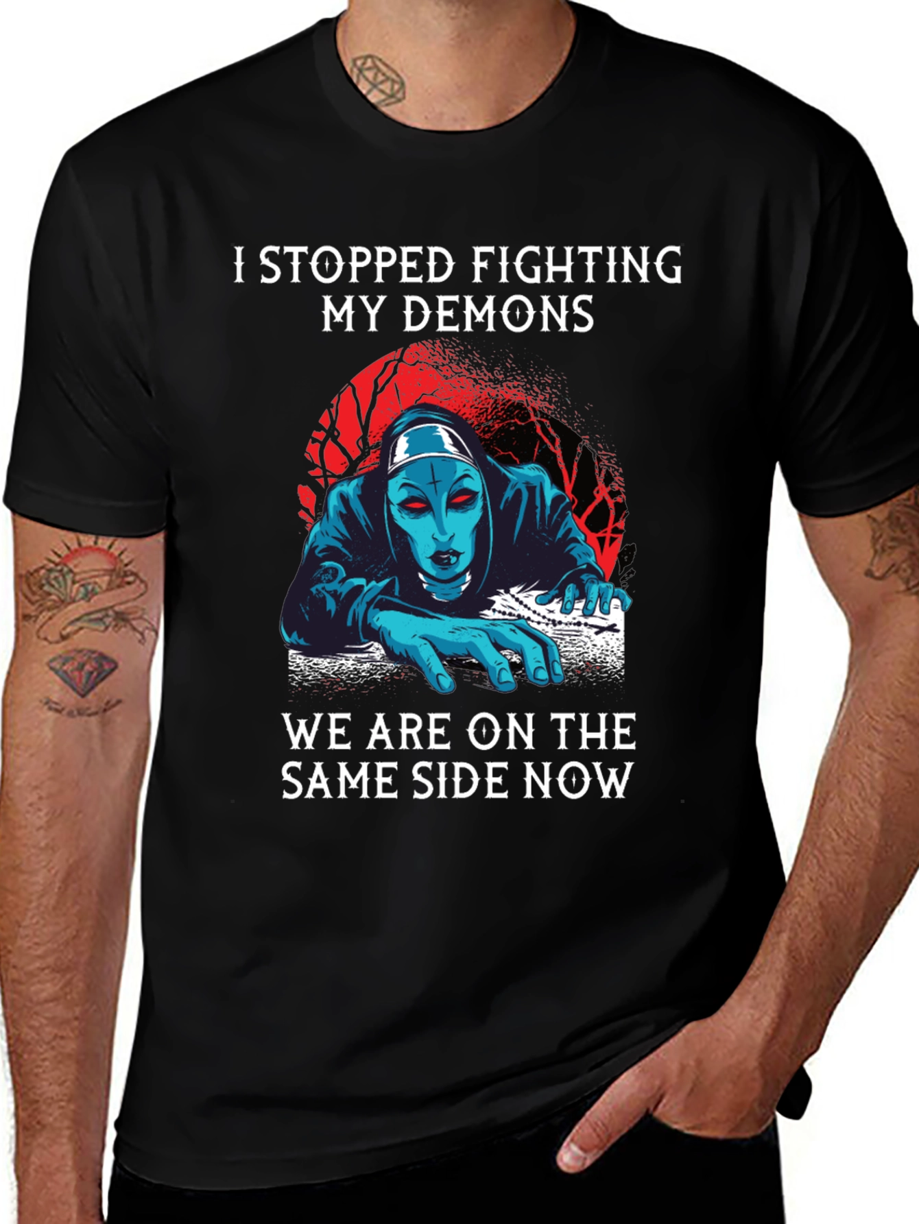 I Stopped Fighting My Demons Graphic Tee