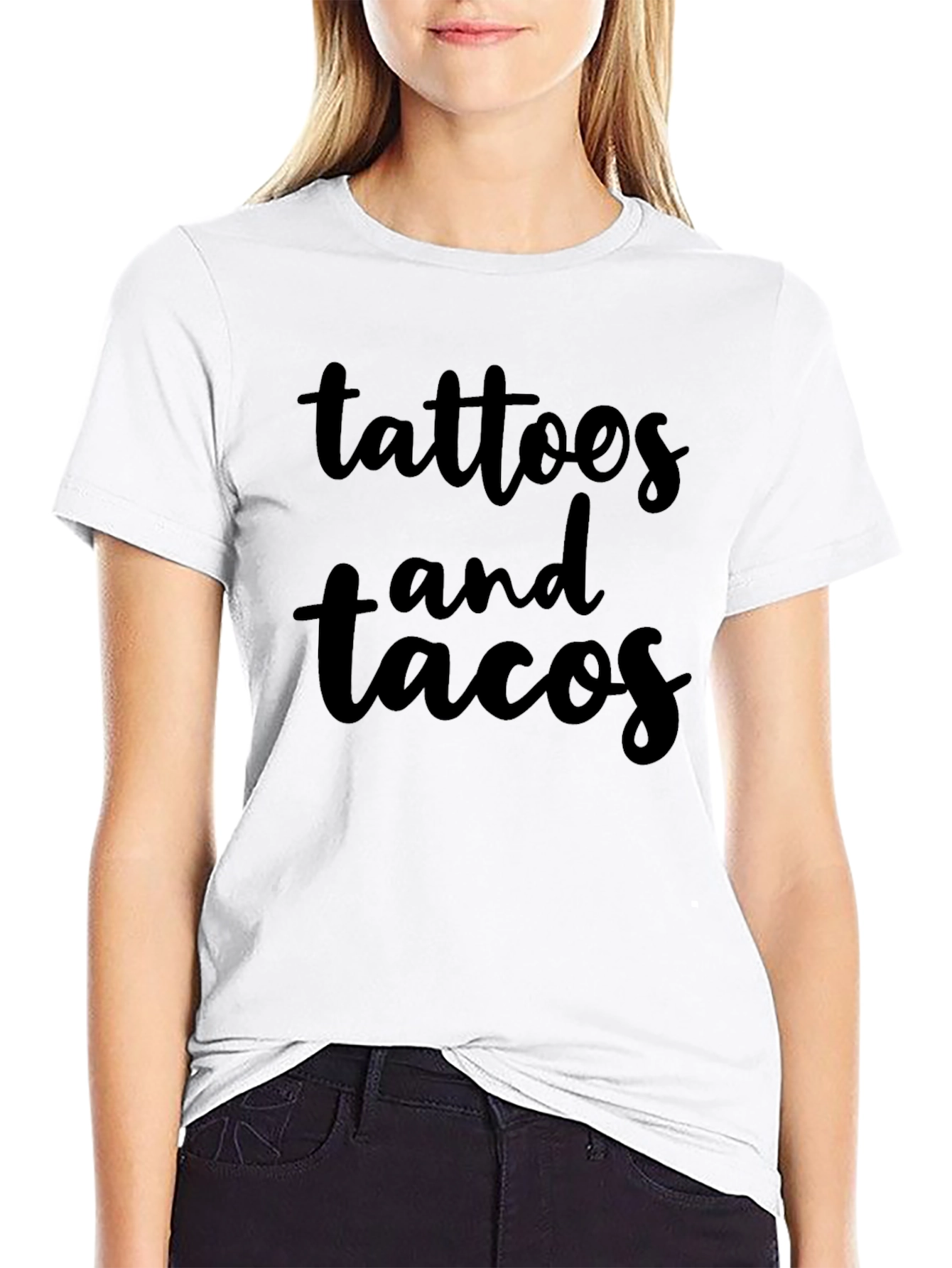 Tattoos and Tacos Black Graphic Tee