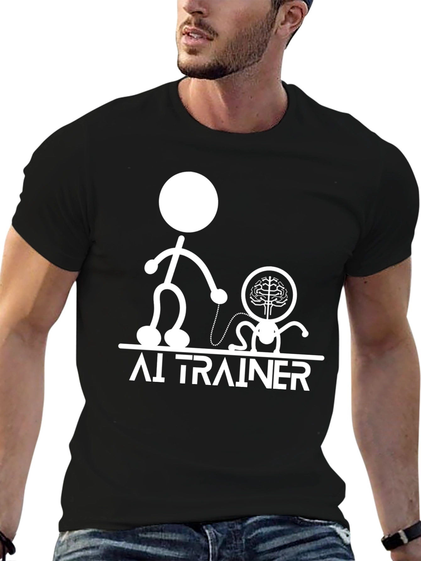 AI Trainer Graphic Tee - Funny Tech T-Shirt