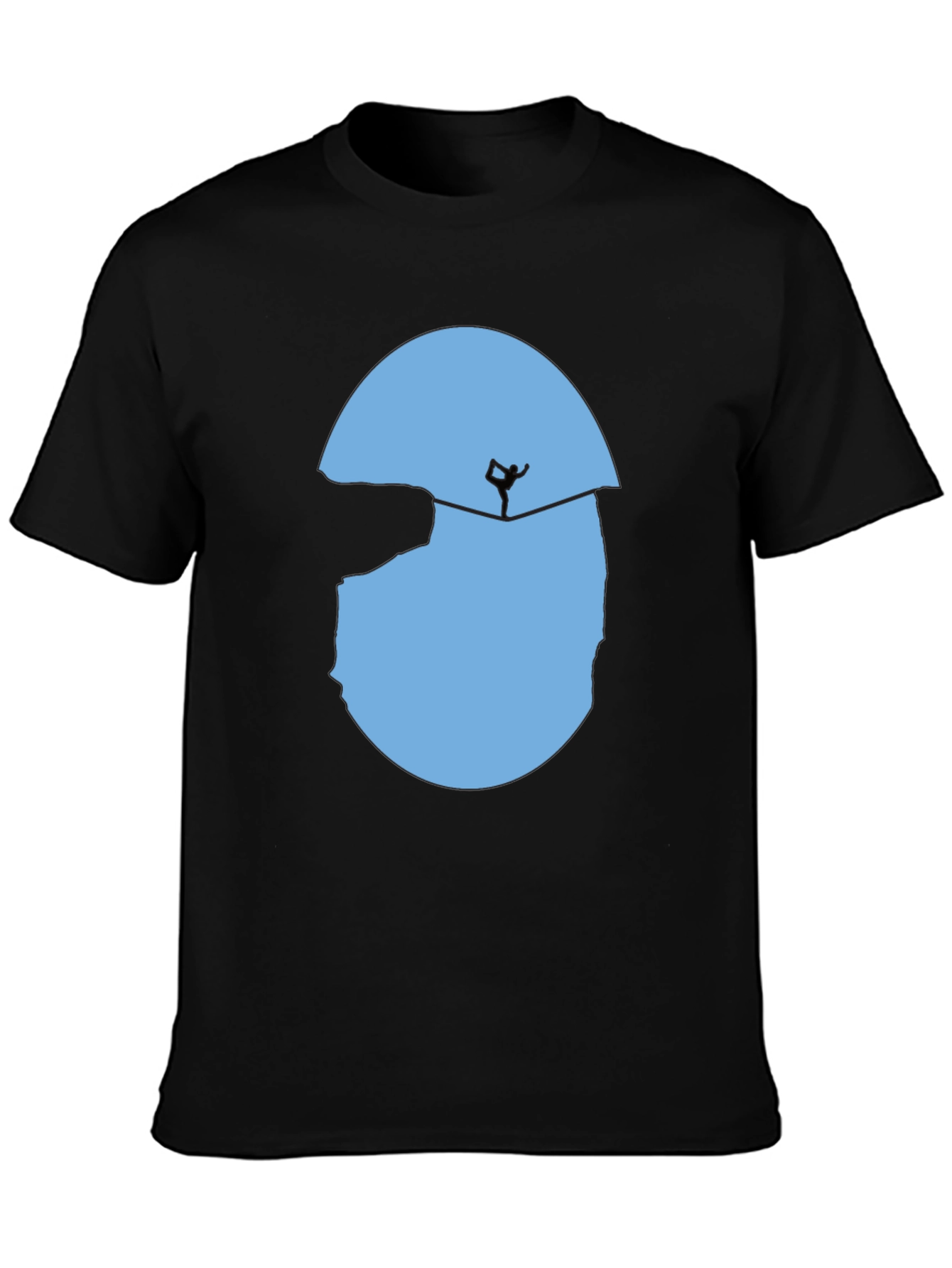 Yoga Slackline Graphic Tee - Black