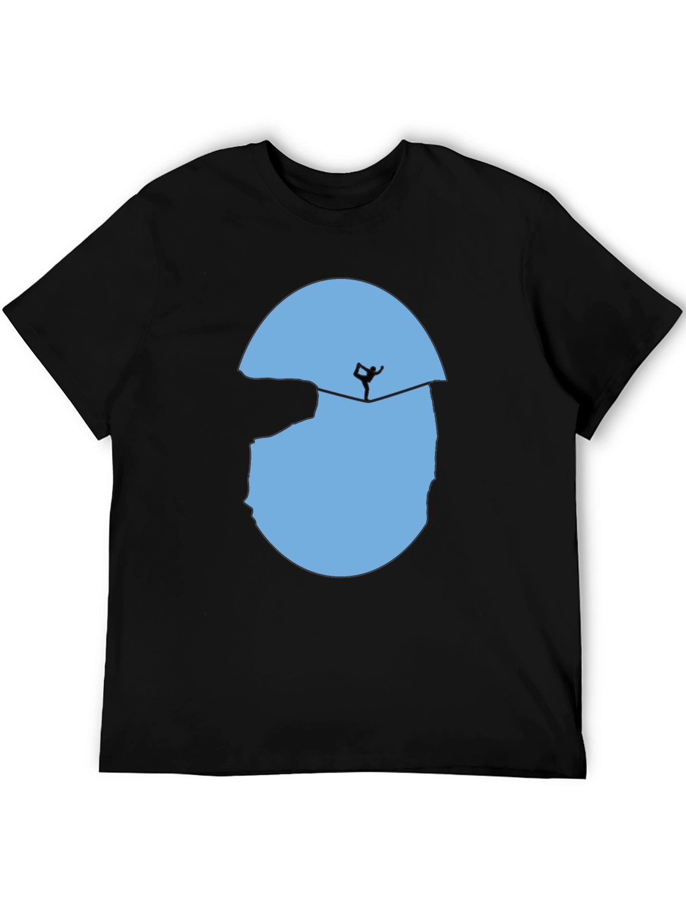 Yoga Slackline Graphic Tee - Black
