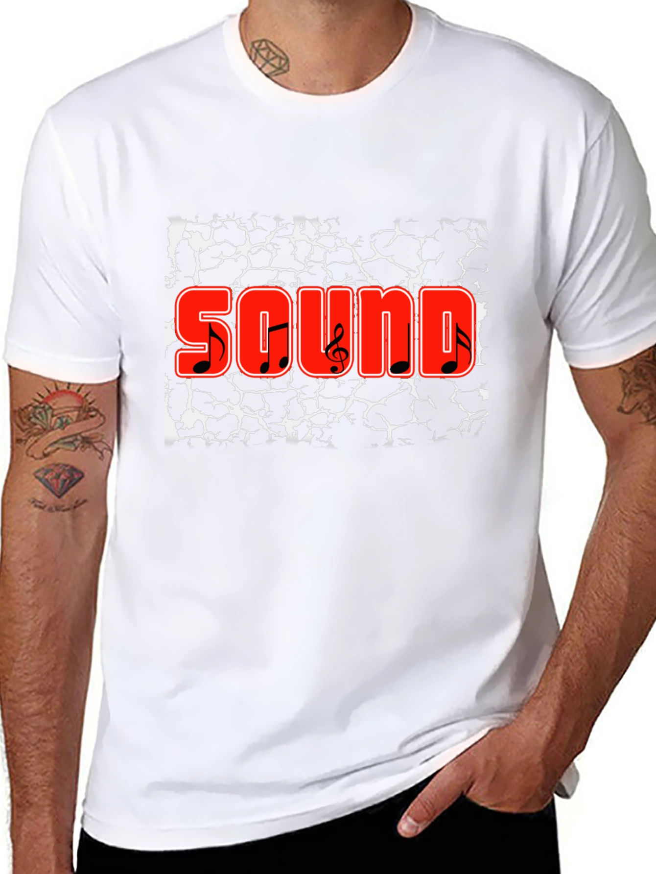 Sound Graphic Black T-Shirt - Music Lover Tee