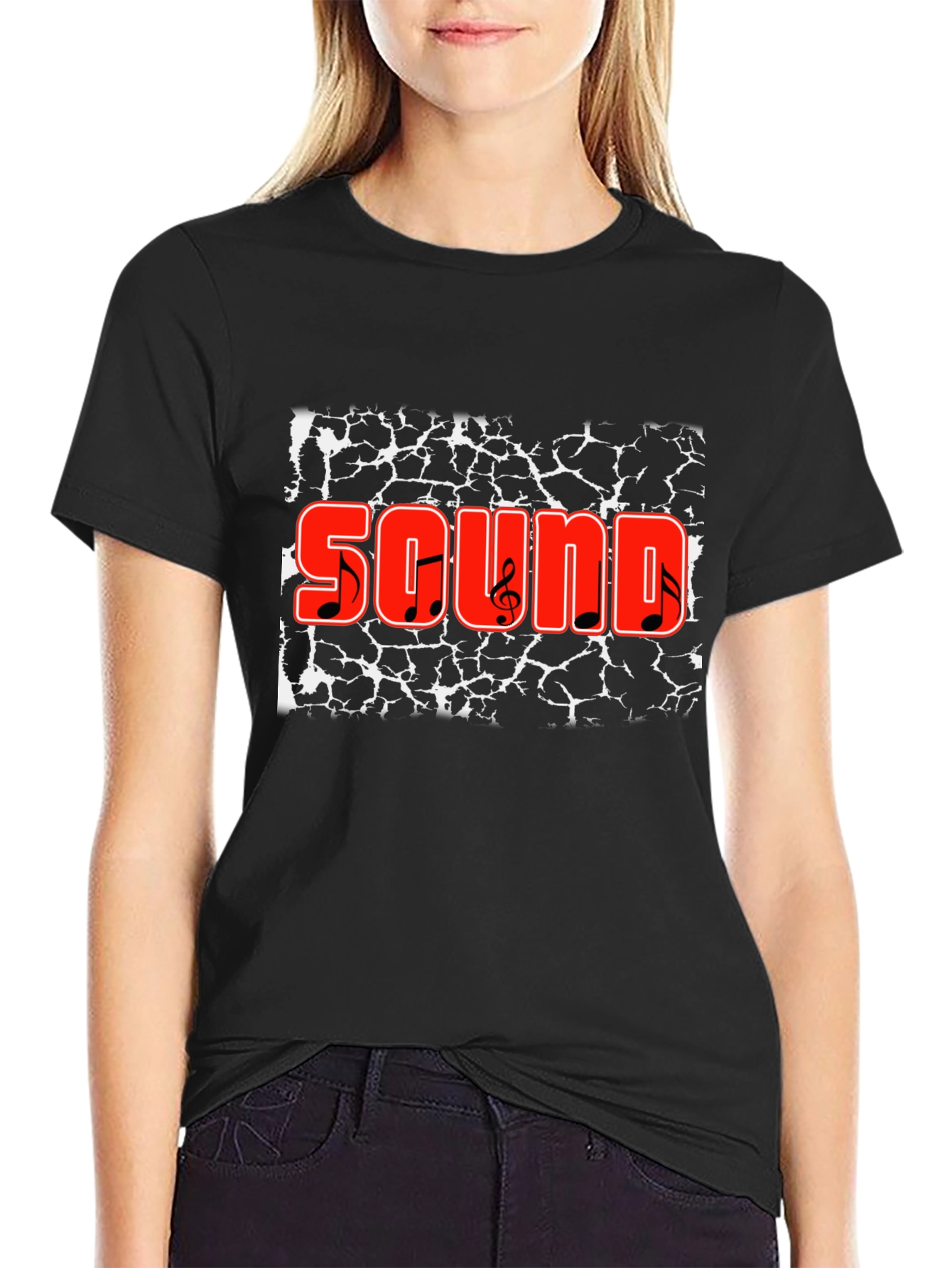 Sound Graphic Black T-Shirt - Music Lover Tee