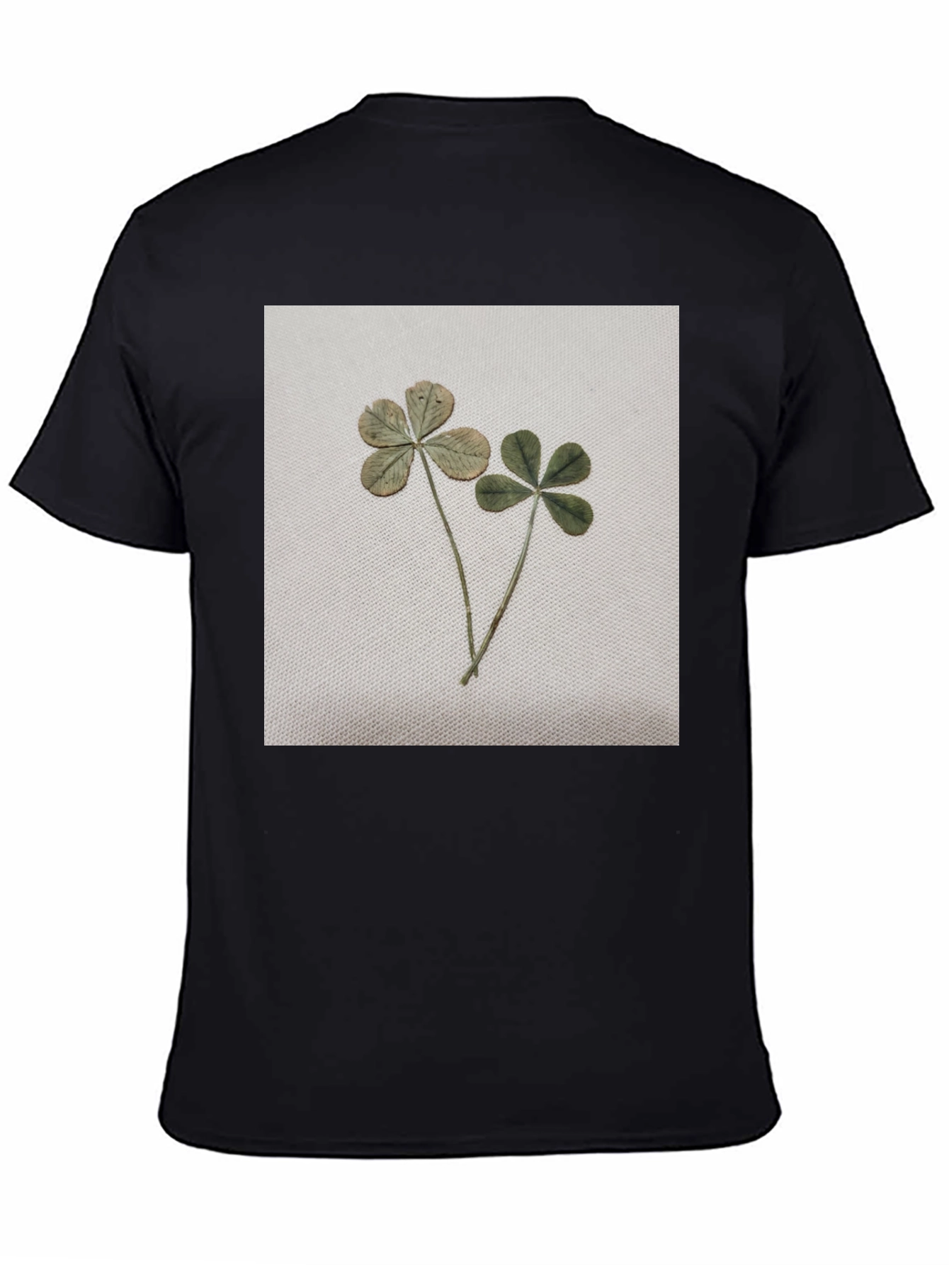 Clover Graphic Tee - Lucky Black Cotton T-Shirt