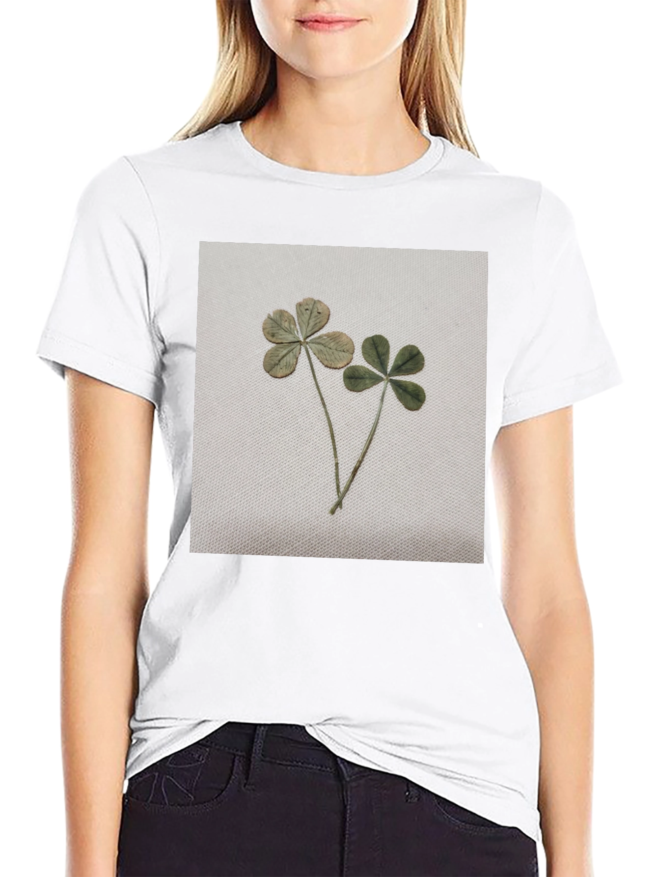 Clover Graphic Tee - Lucky Black Cotton T-Shirt