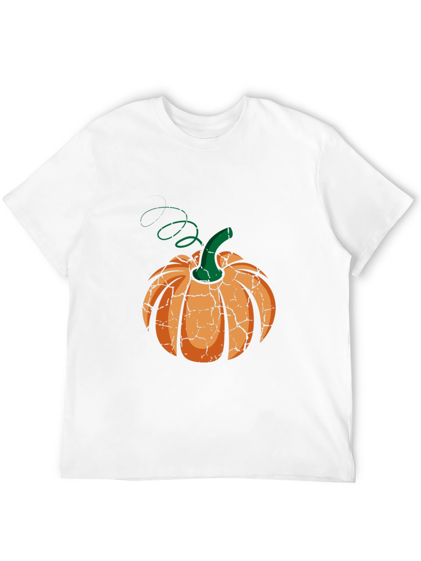 Cracked Pumpkin Graphic Tee - Halloween Style