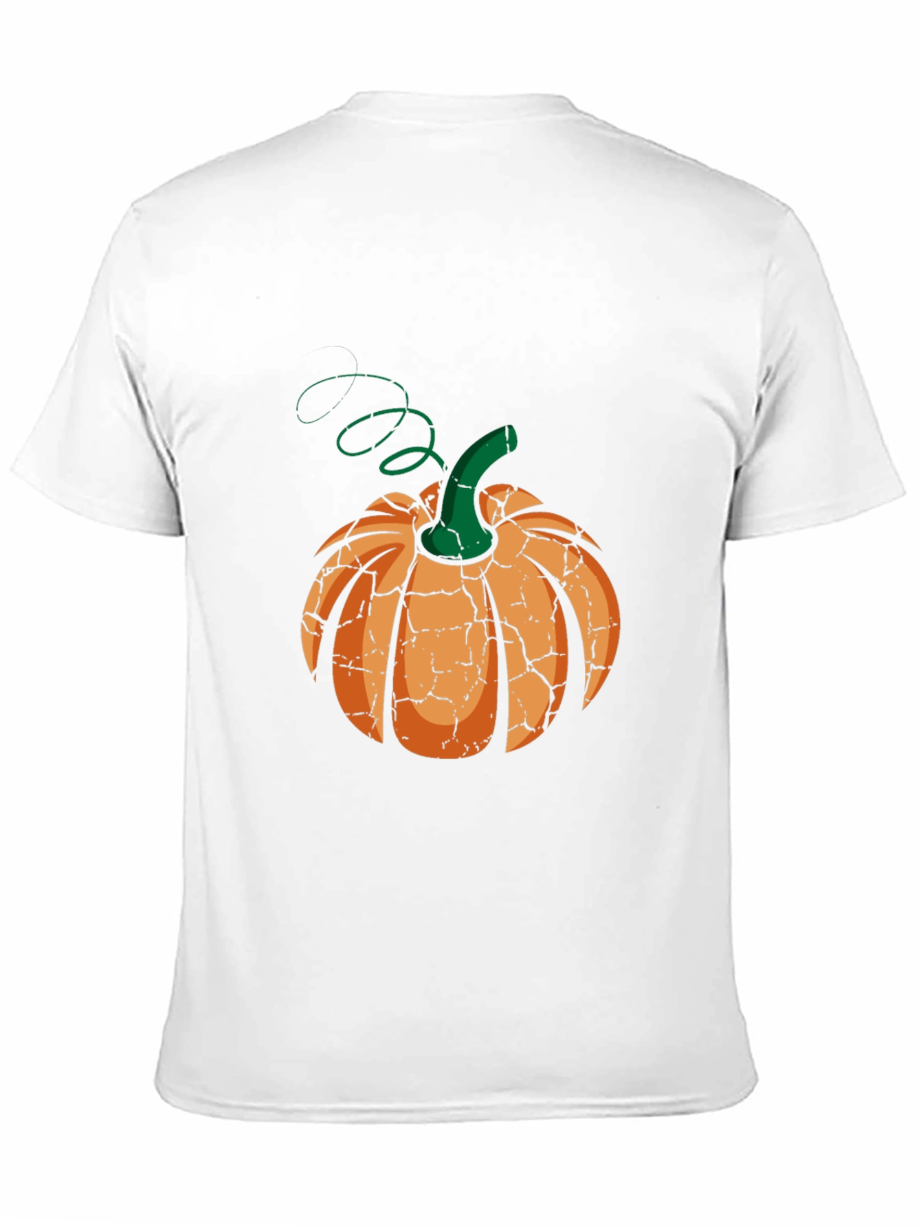 Cracked Pumpkin Graphic Tee - Halloween Style