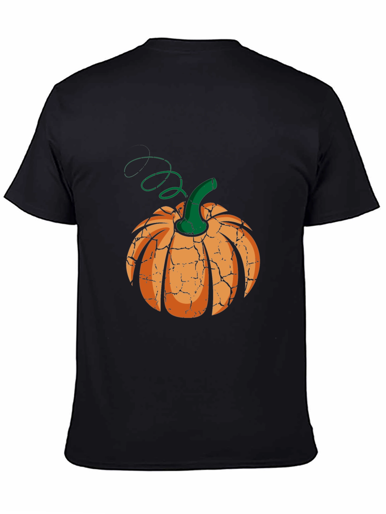 Cracked Pumpkin Graphic Tee - Halloween Style