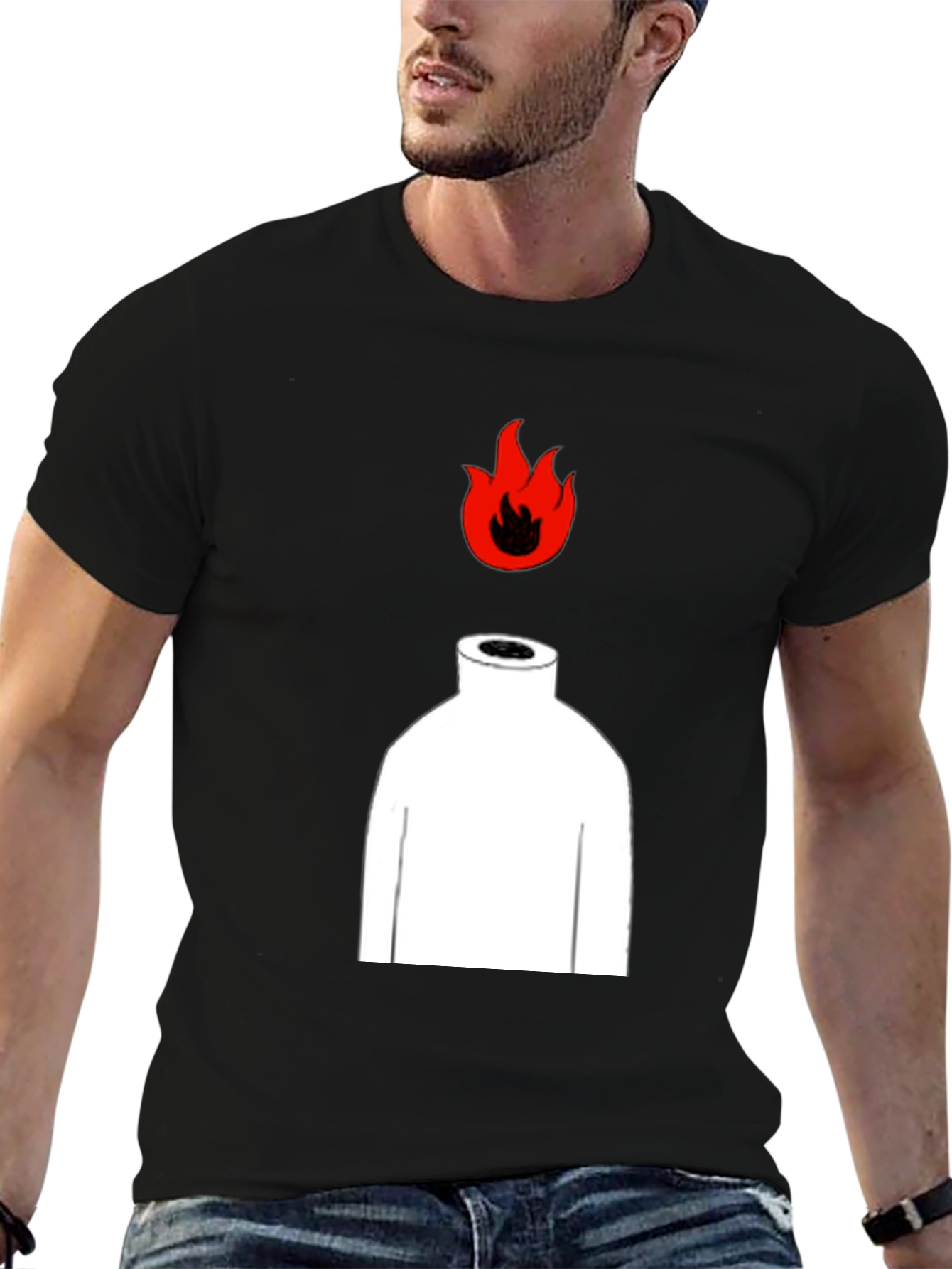 Head on Fire Graphic Tee - Black T-Shirt