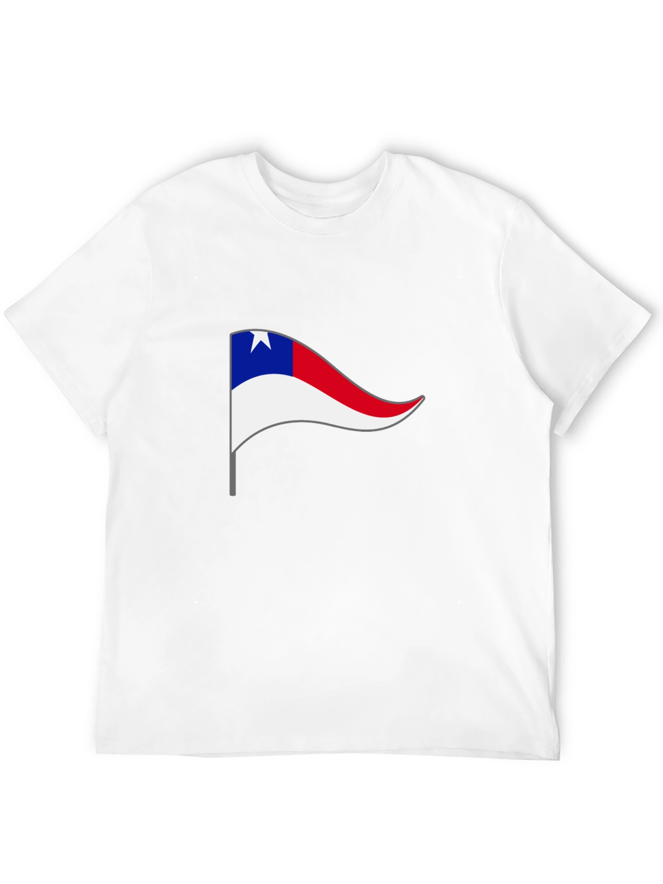 Chilean Pennant Flag T-Shirt - Black Cotton Tee