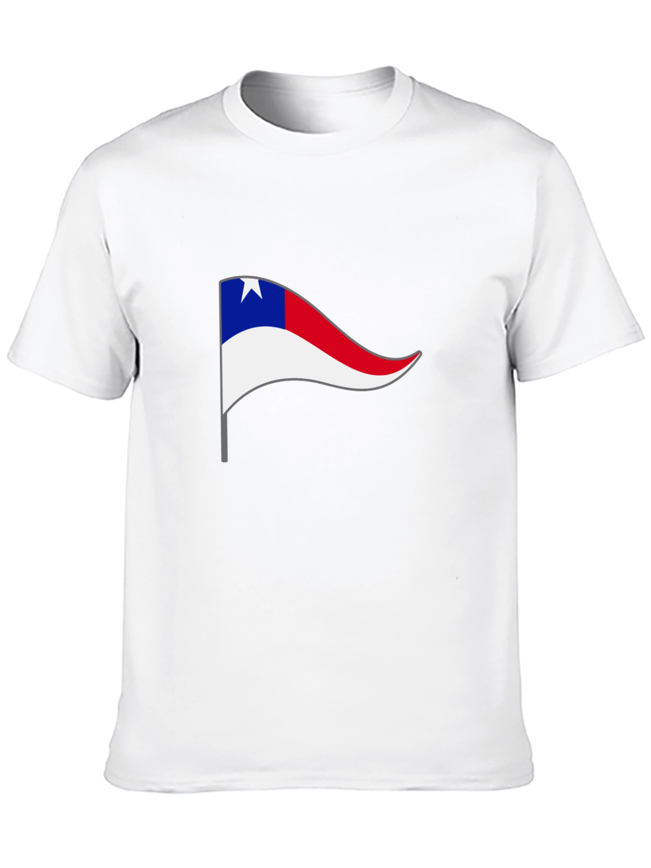 Chilean Pennant Flag T-Shirt - Black Cotton Tee
