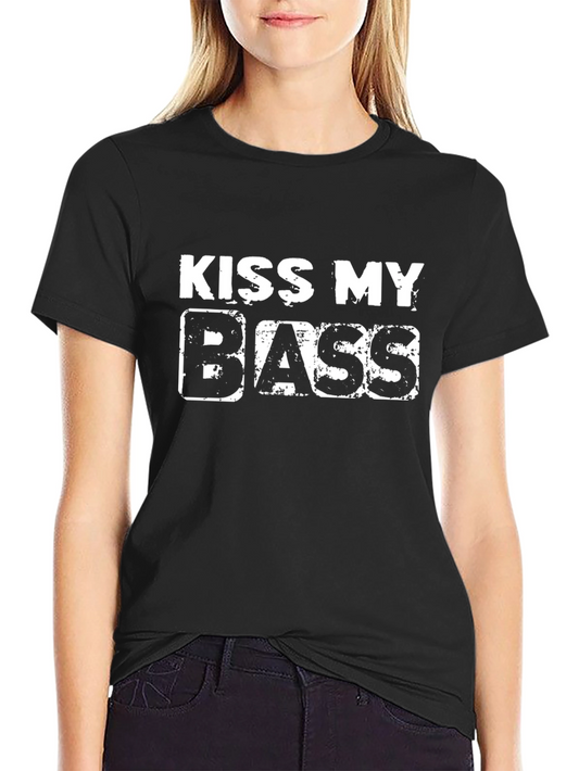 Kiss My Bass Funny Graphic T-Shirt
