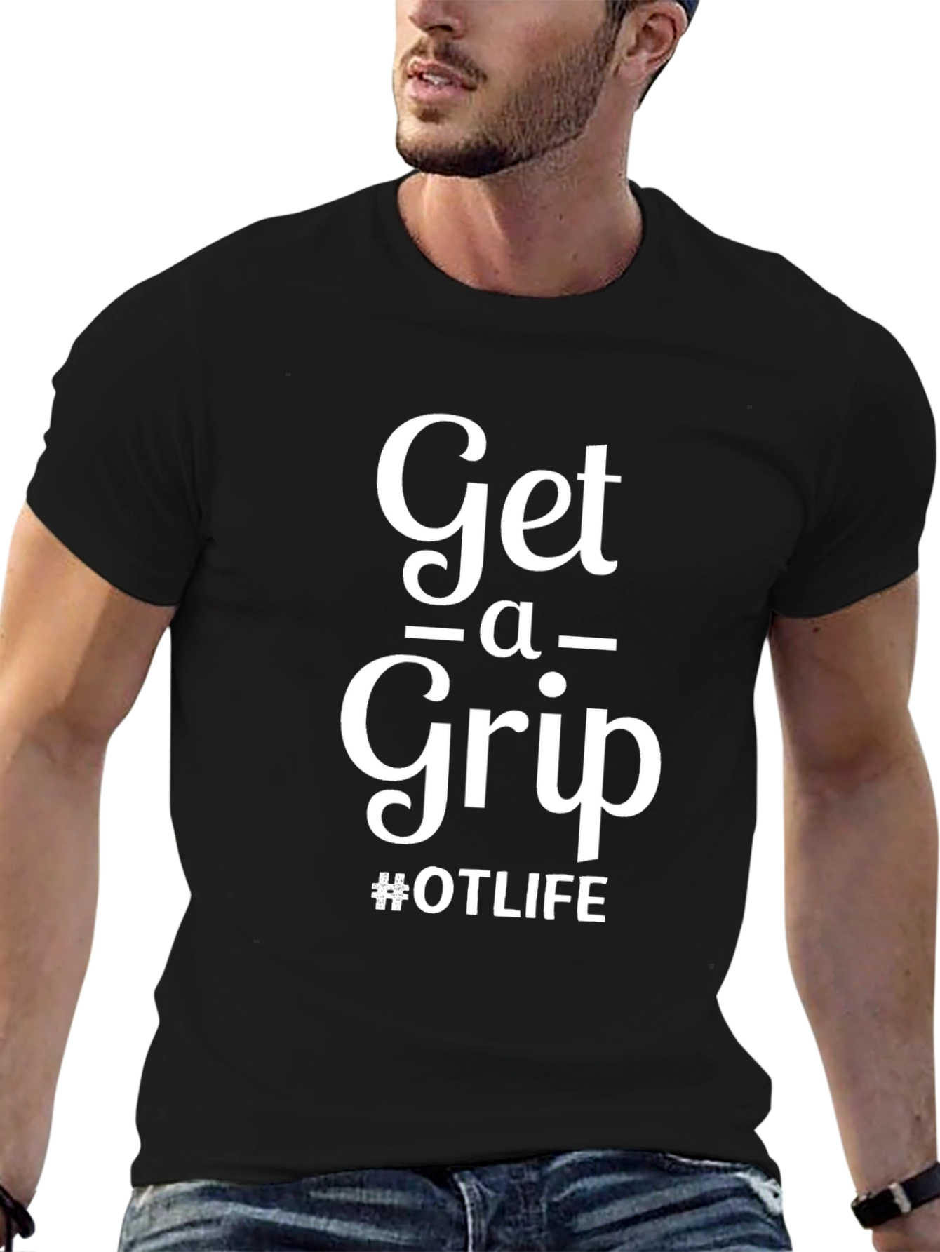 Get A Grip #OTLIFE Black T-Shirt