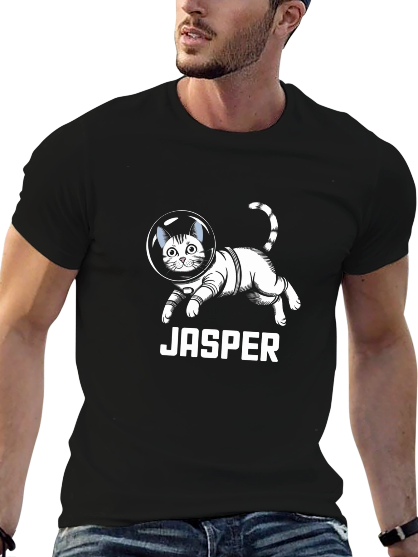 Astronaut Cat T-Shirt - Jasper Design