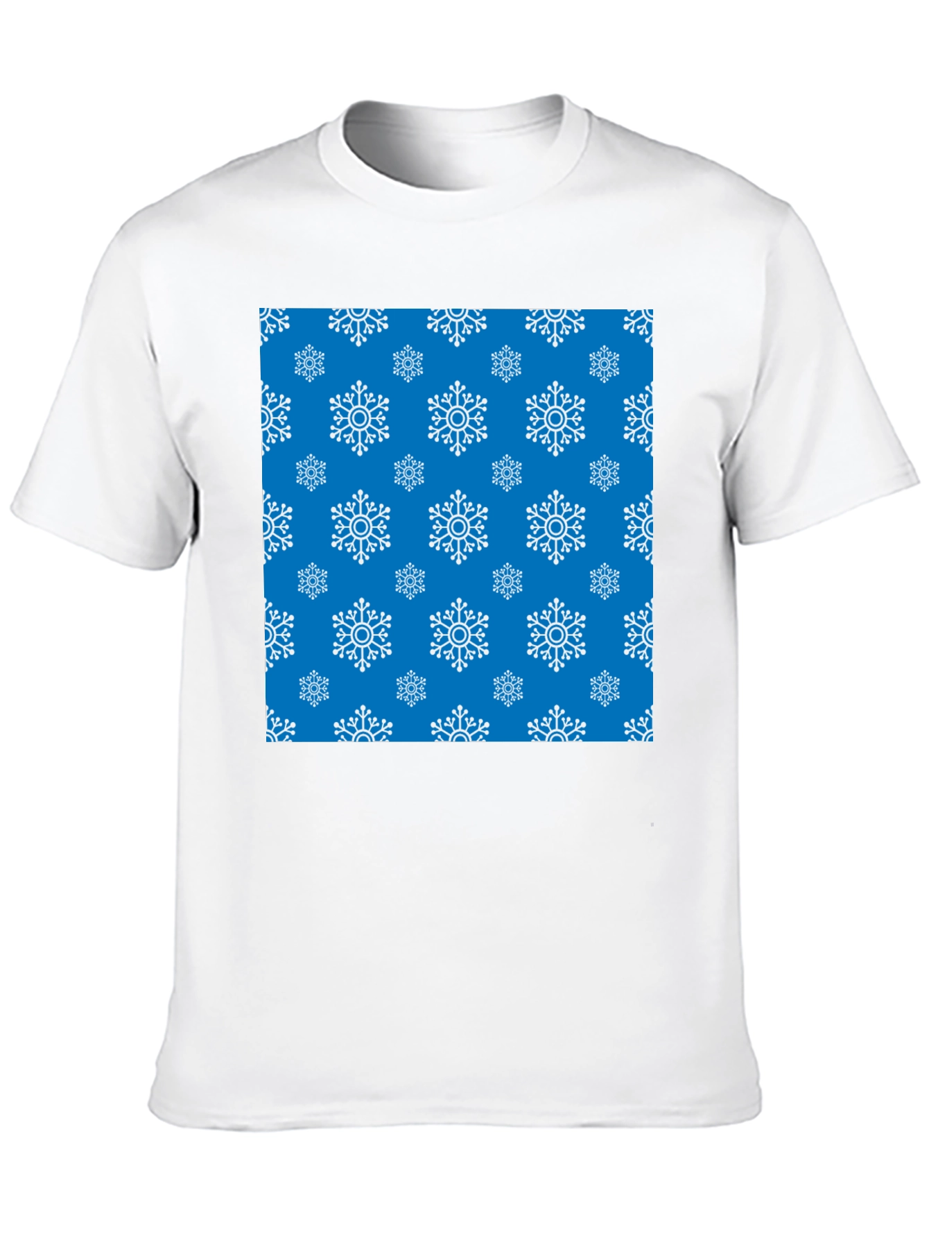 Snowflake Pattern Crew Neck T-Shirt