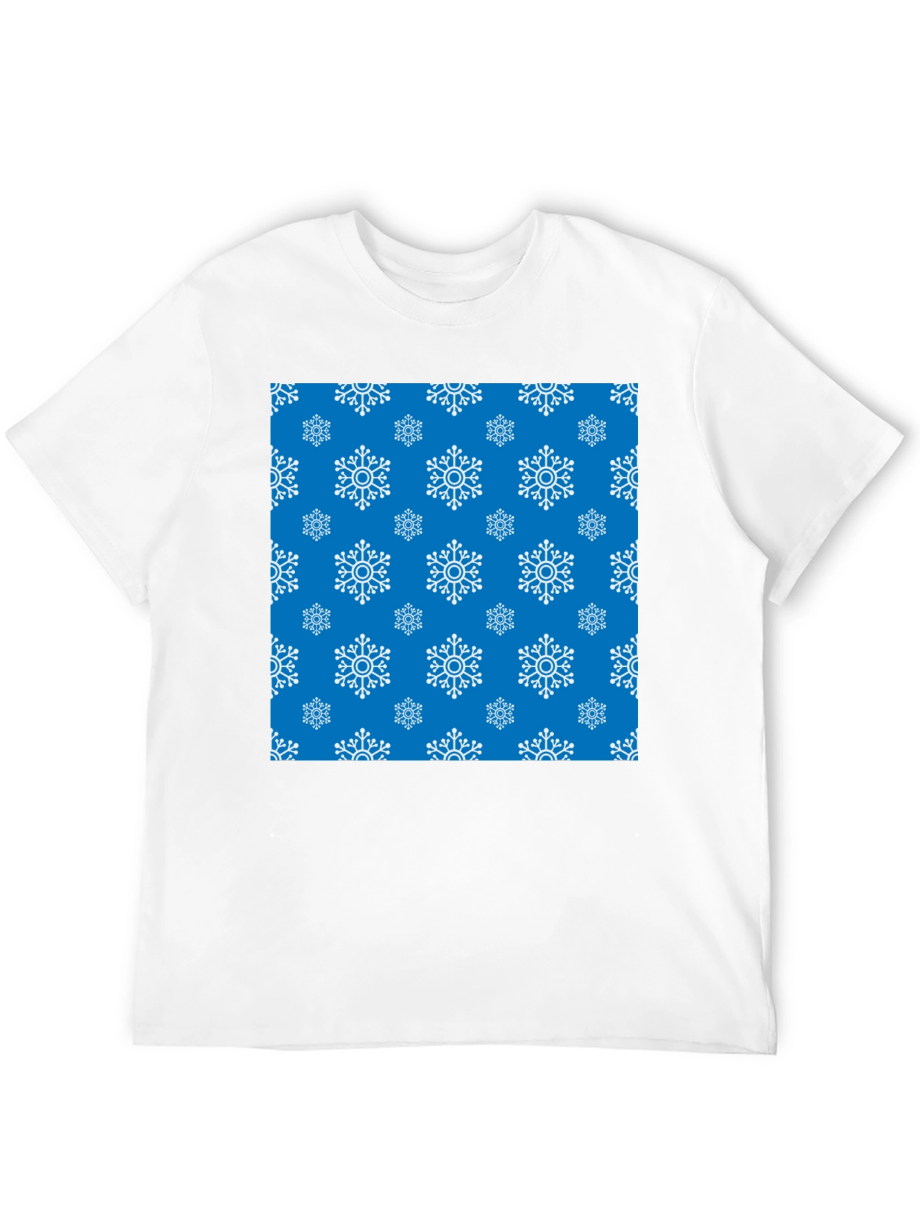 Snowflake Pattern Crew Neck T-Shirt