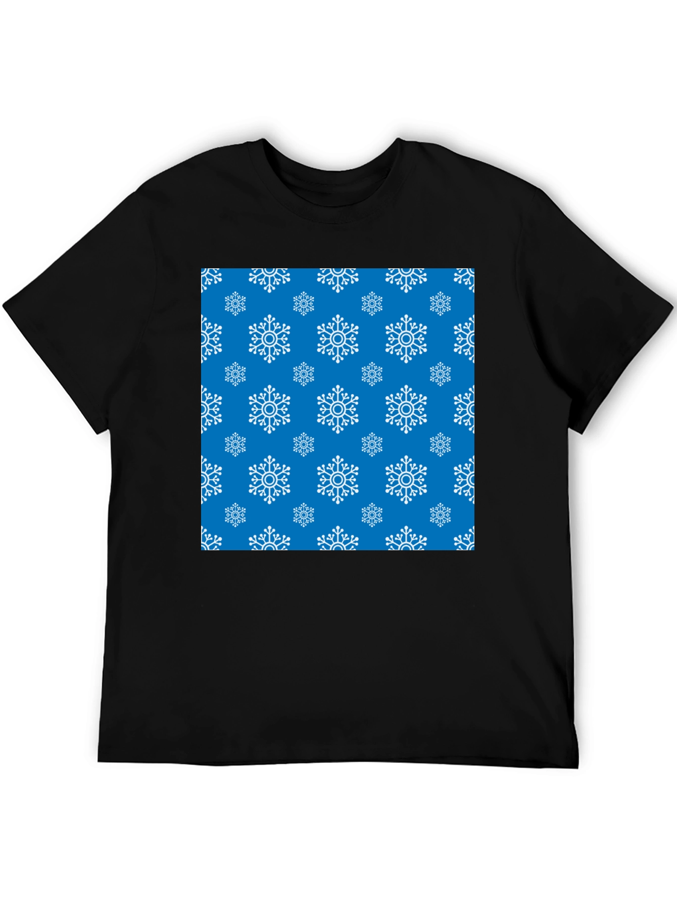 Snowflake Pattern Crew Neck T-Shirt