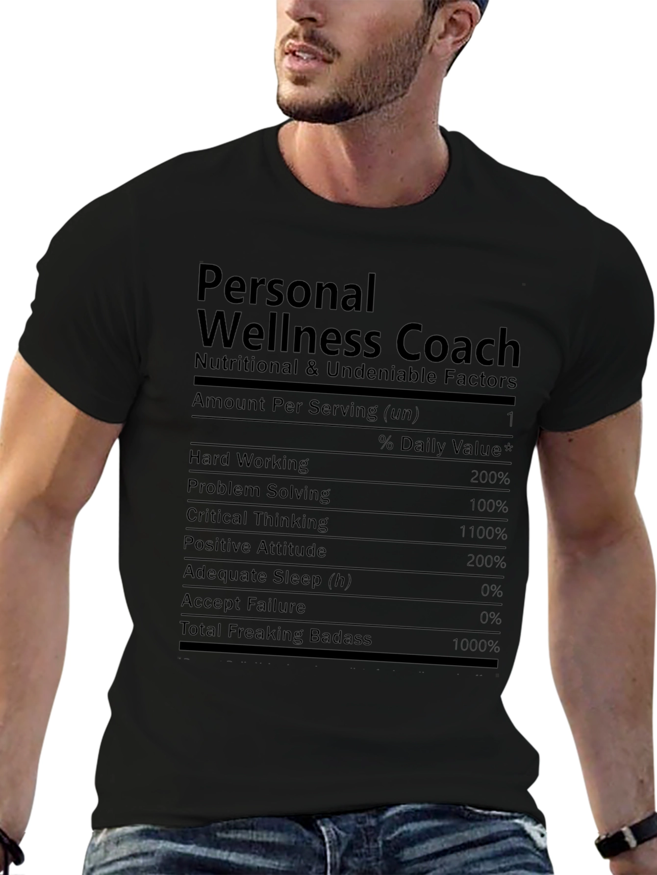 Personal Wellness Coach Nutrition Facts T-Shirt