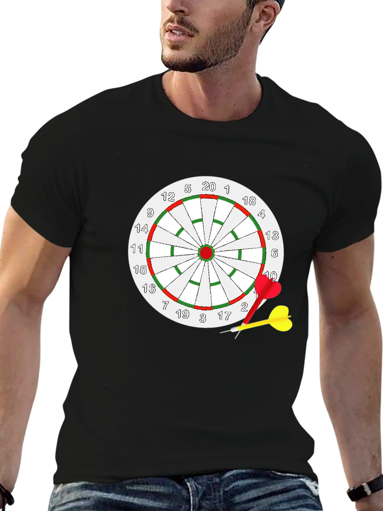 Dartboard Graphic T-Shirt - Novelty Tee