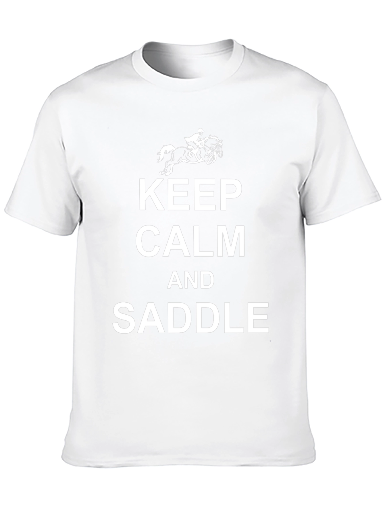 Keep Calm and Saddle On - Black Graphic T-Shirt