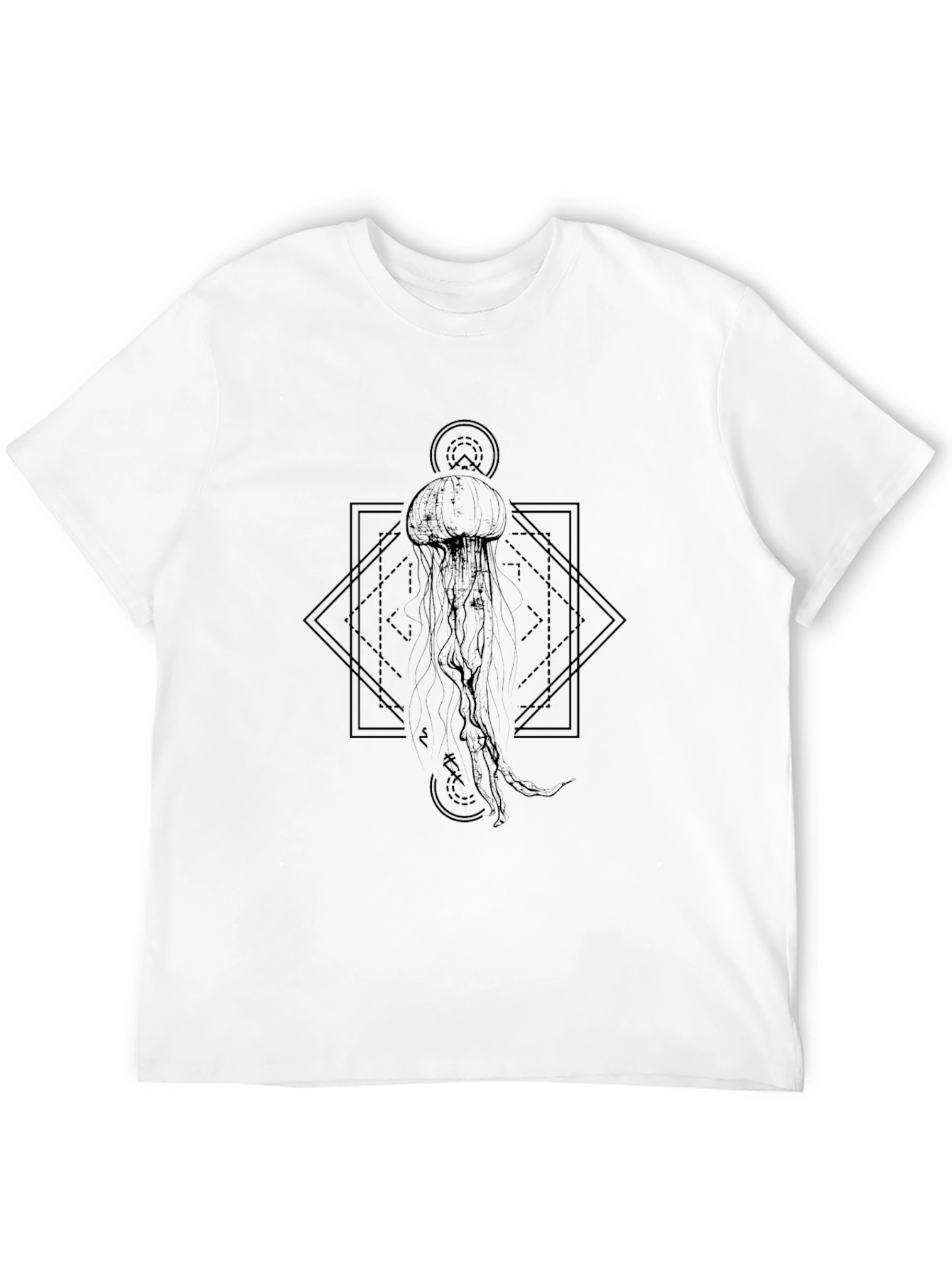 Jellyfish Graphic Print Black T-Shirt