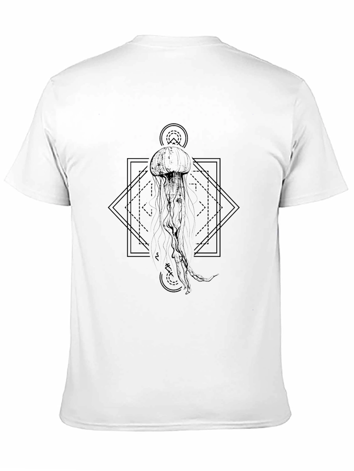 Jellyfish Graphic Print Black T-Shirt