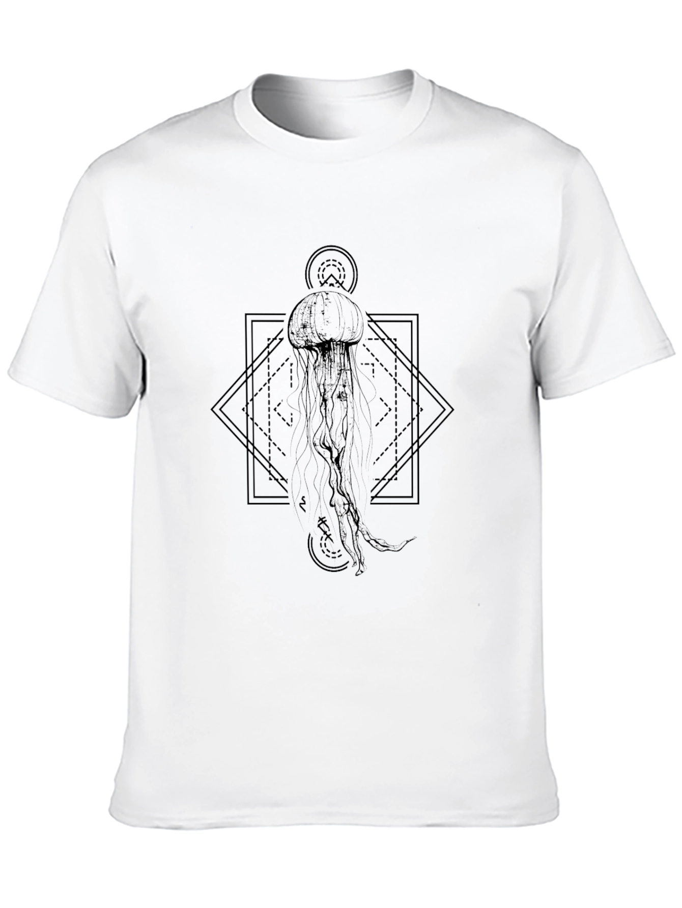 Jellyfish Graphic Print Black T-Shirt