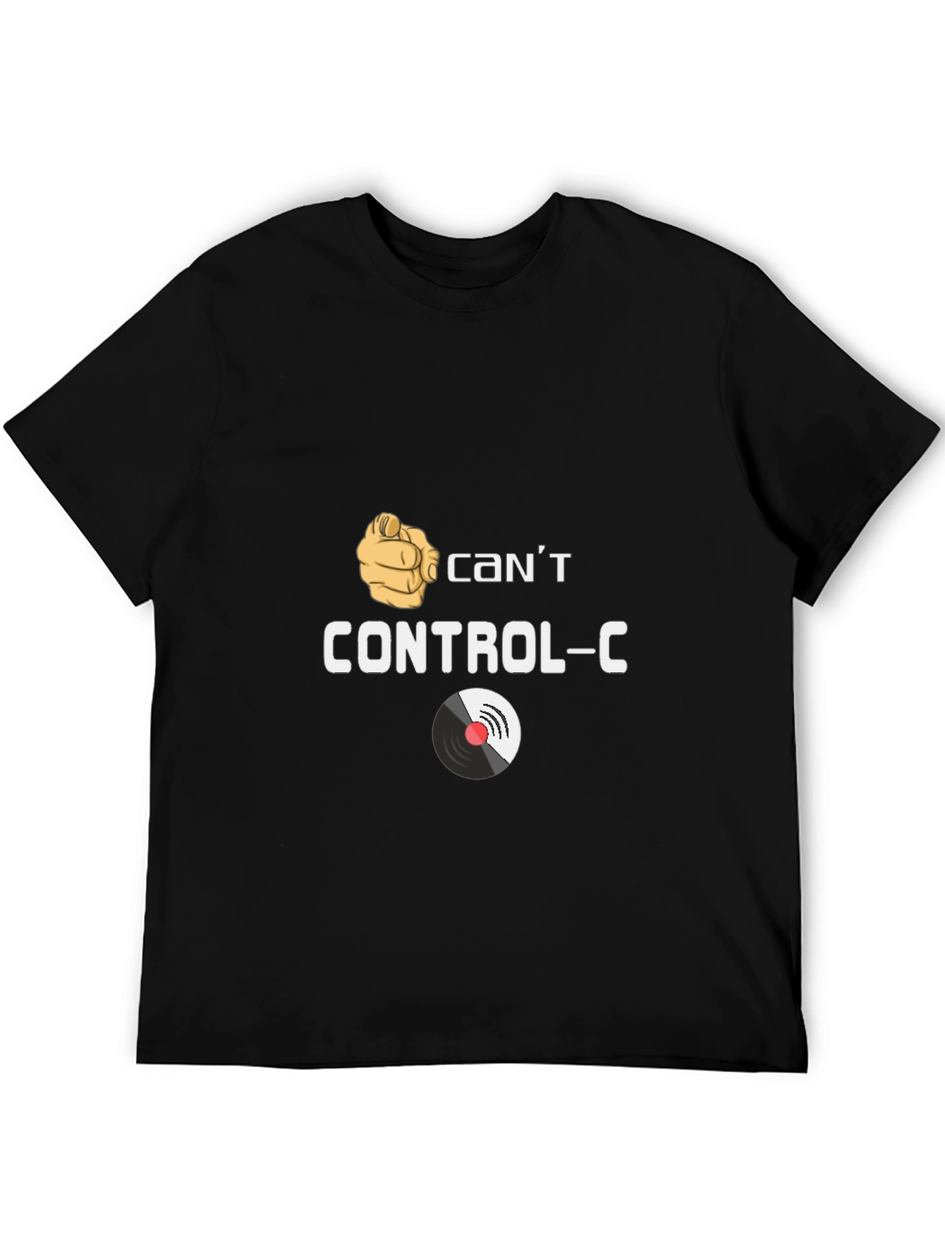 Cant Control-C Funny Graphic Mens Tee