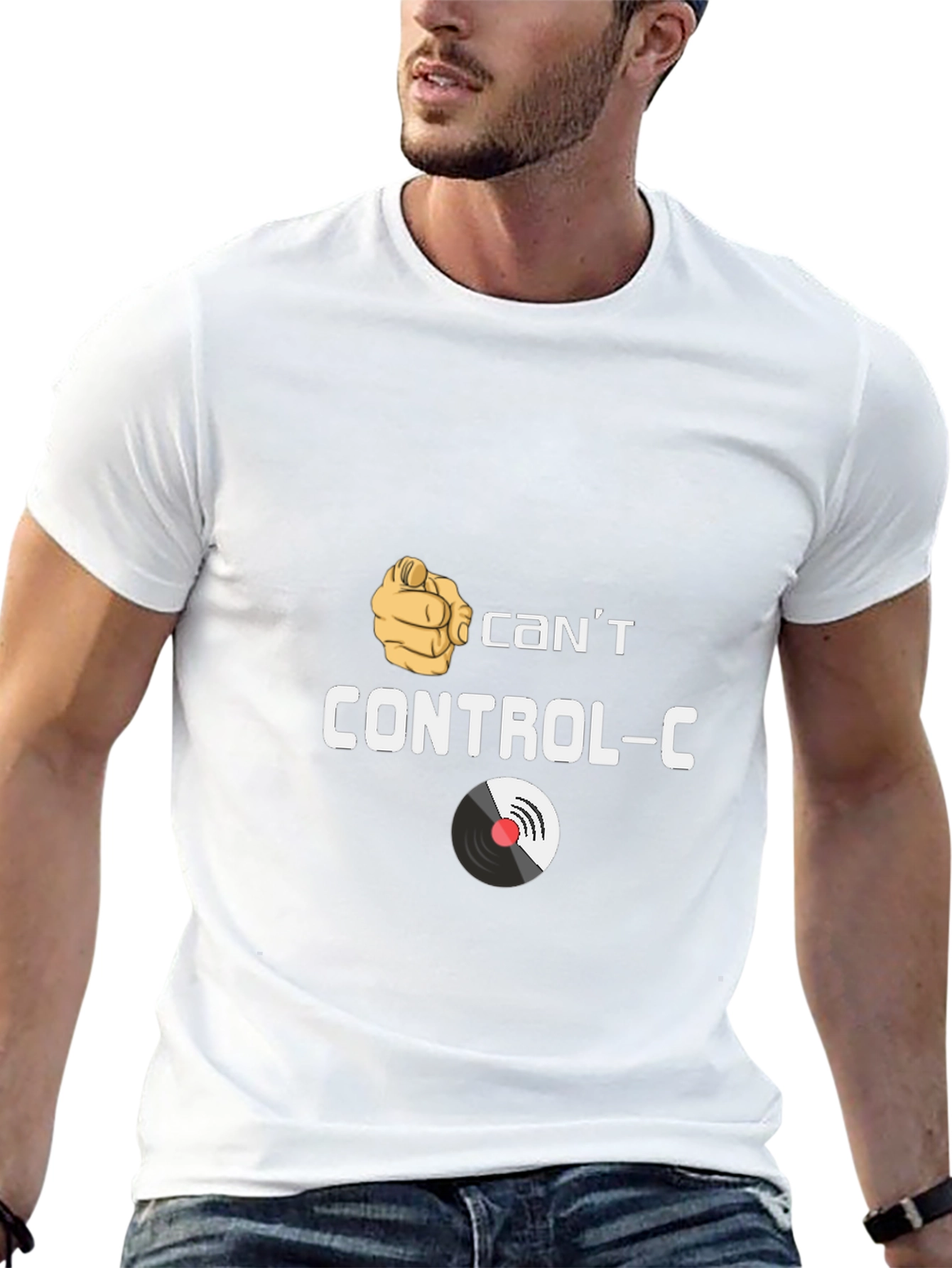 Cant Control-C Funny Graphic Mens Tee