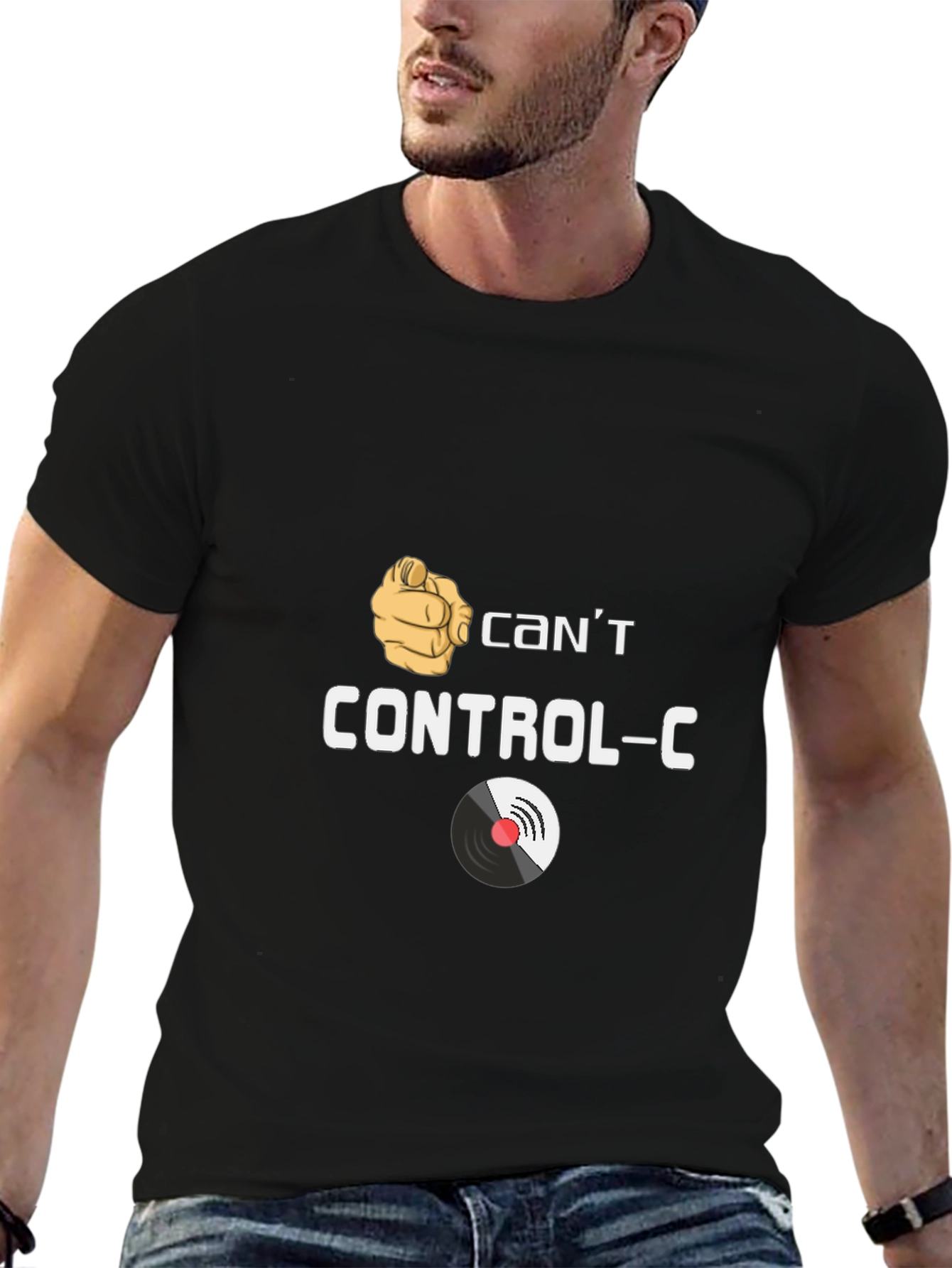 Cant Control-C Funny Graphic Mens Tee