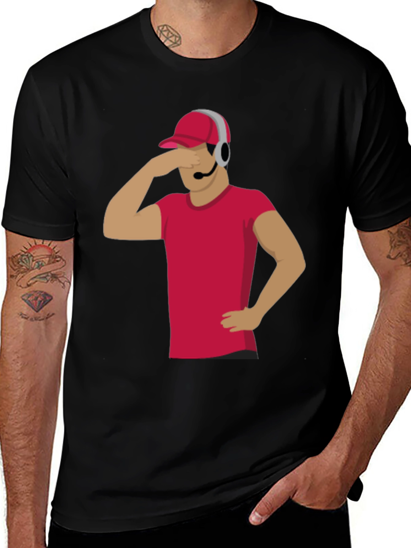 Funny Gamer T-Shirt with Headset - Novelty Graphic Tee