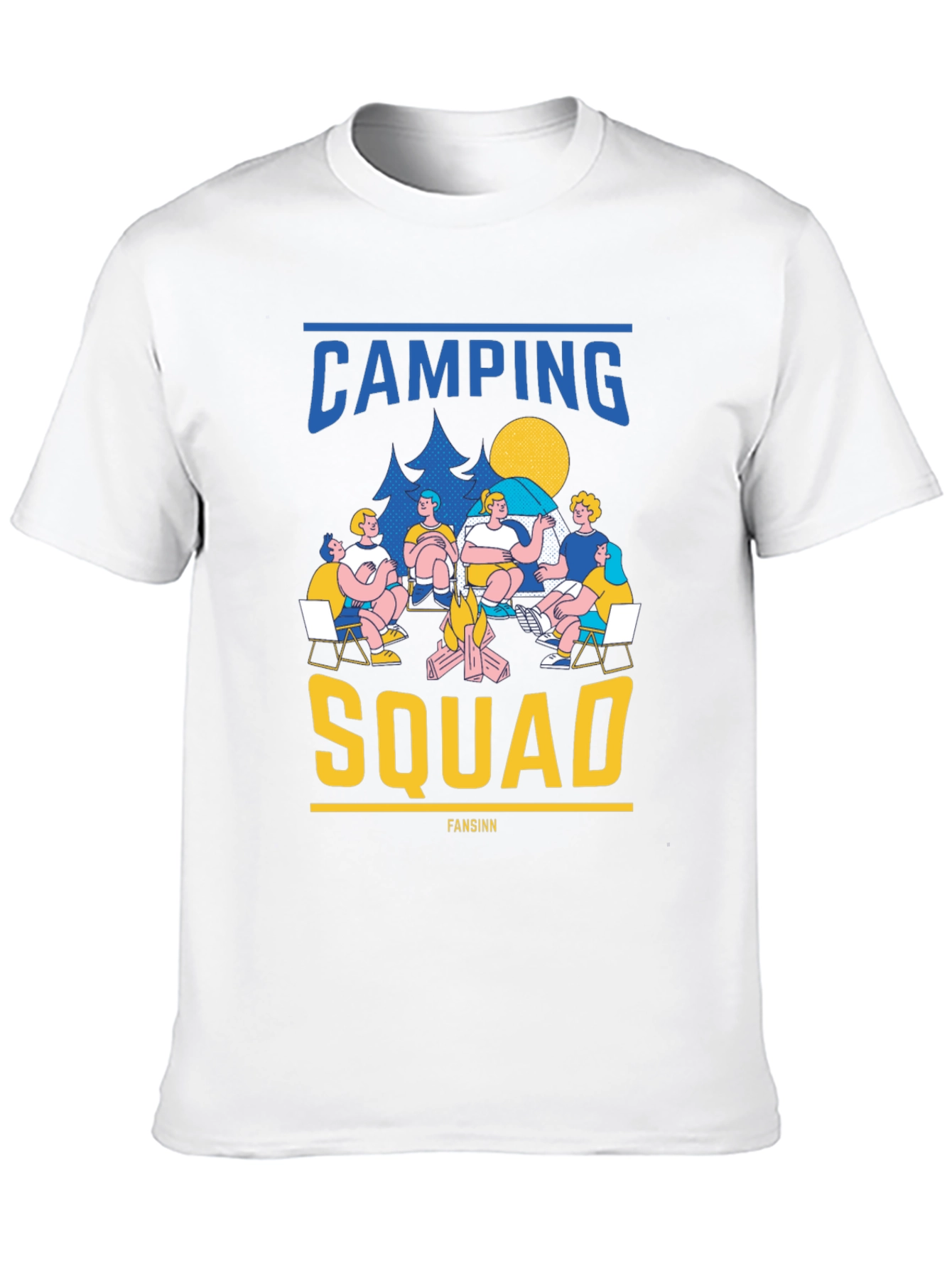 Camping Squad Graphic T-Shirt - Bonfire & Friends Tee