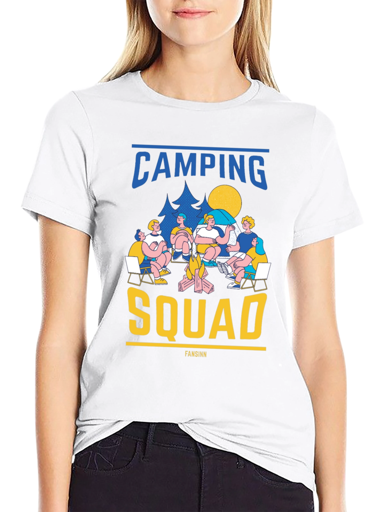 Camping Squad Graphic T-Shirt - Bonfire & Friends Tee