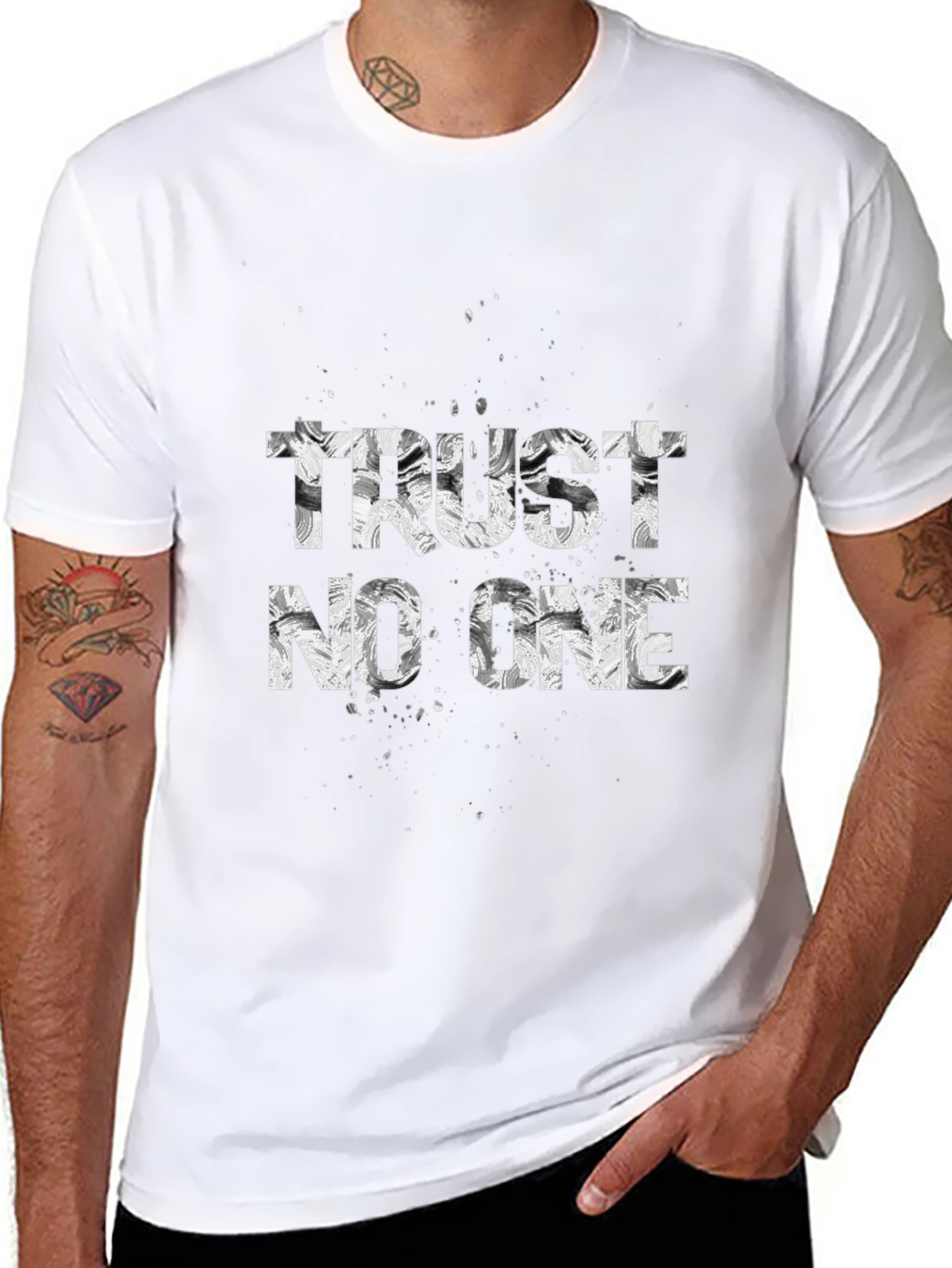 Trust No One Black Graphic Tee