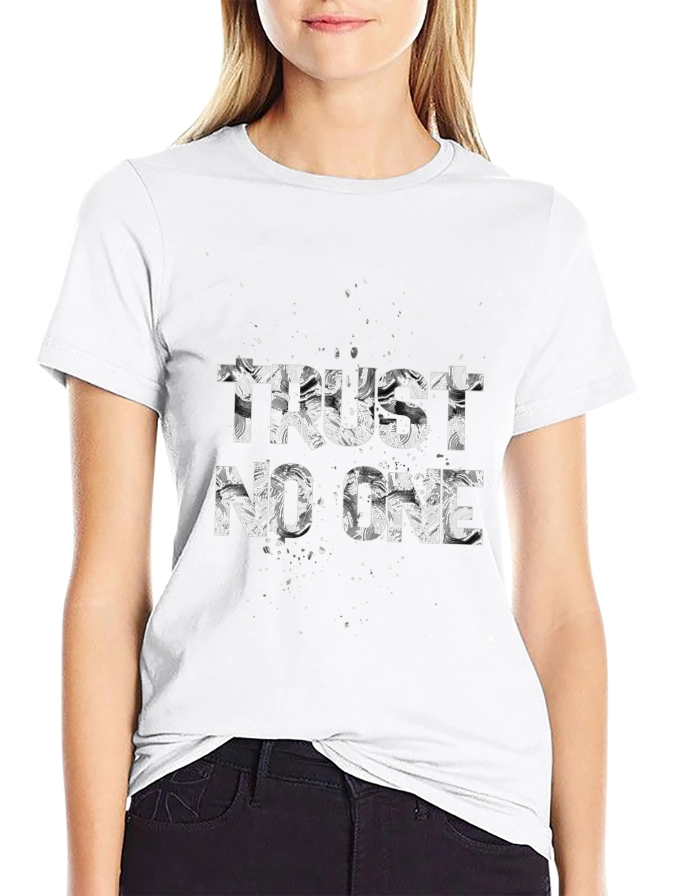 Trust No One Black Graphic Tee