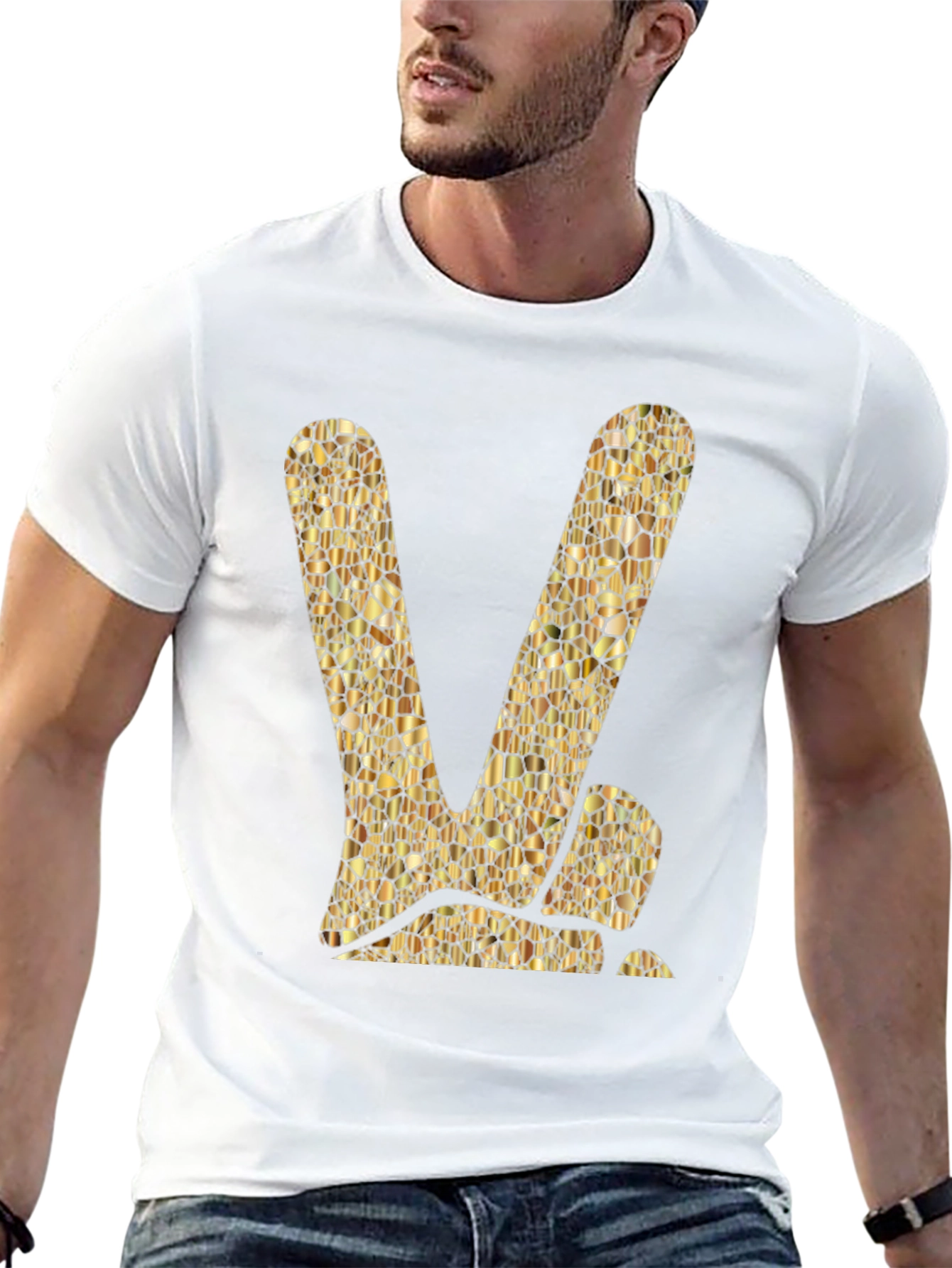 Peace Sign Graphic Tee - Stylish Black T-Shirt