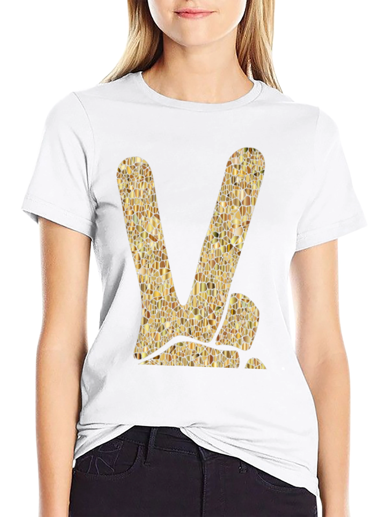 Peace Sign Graphic Tee - Stylish Black T-Shirt