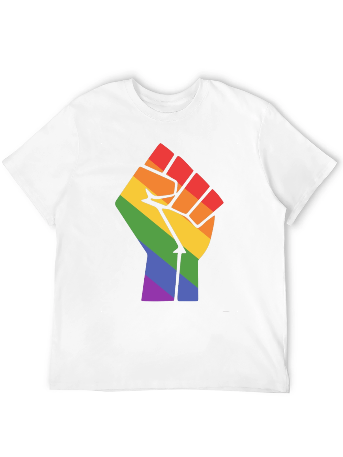 Pride Fist Graphic Tee - Black Cotton Blend
