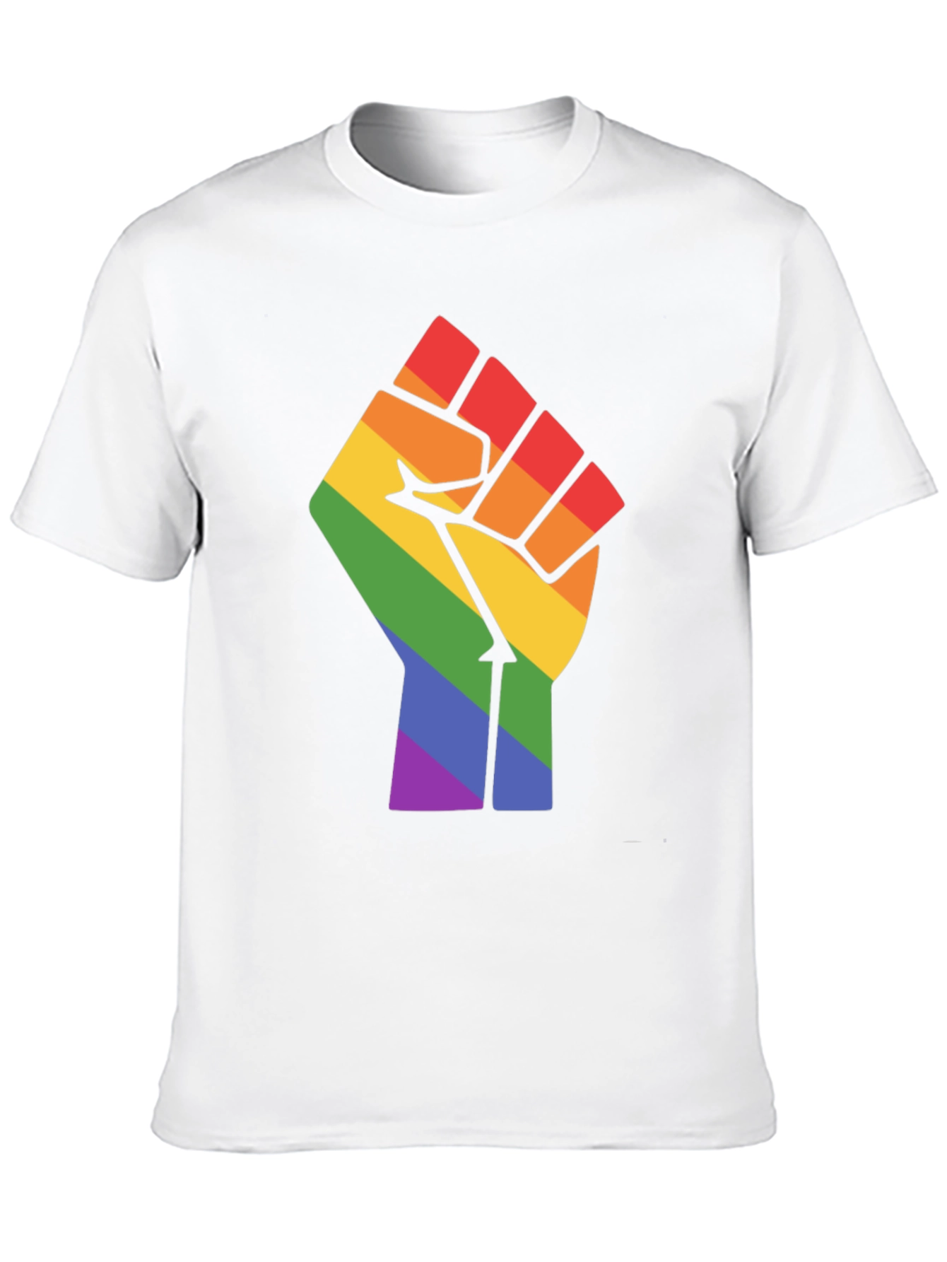 Pride Fist Graphic Tee - Black Cotton Blend