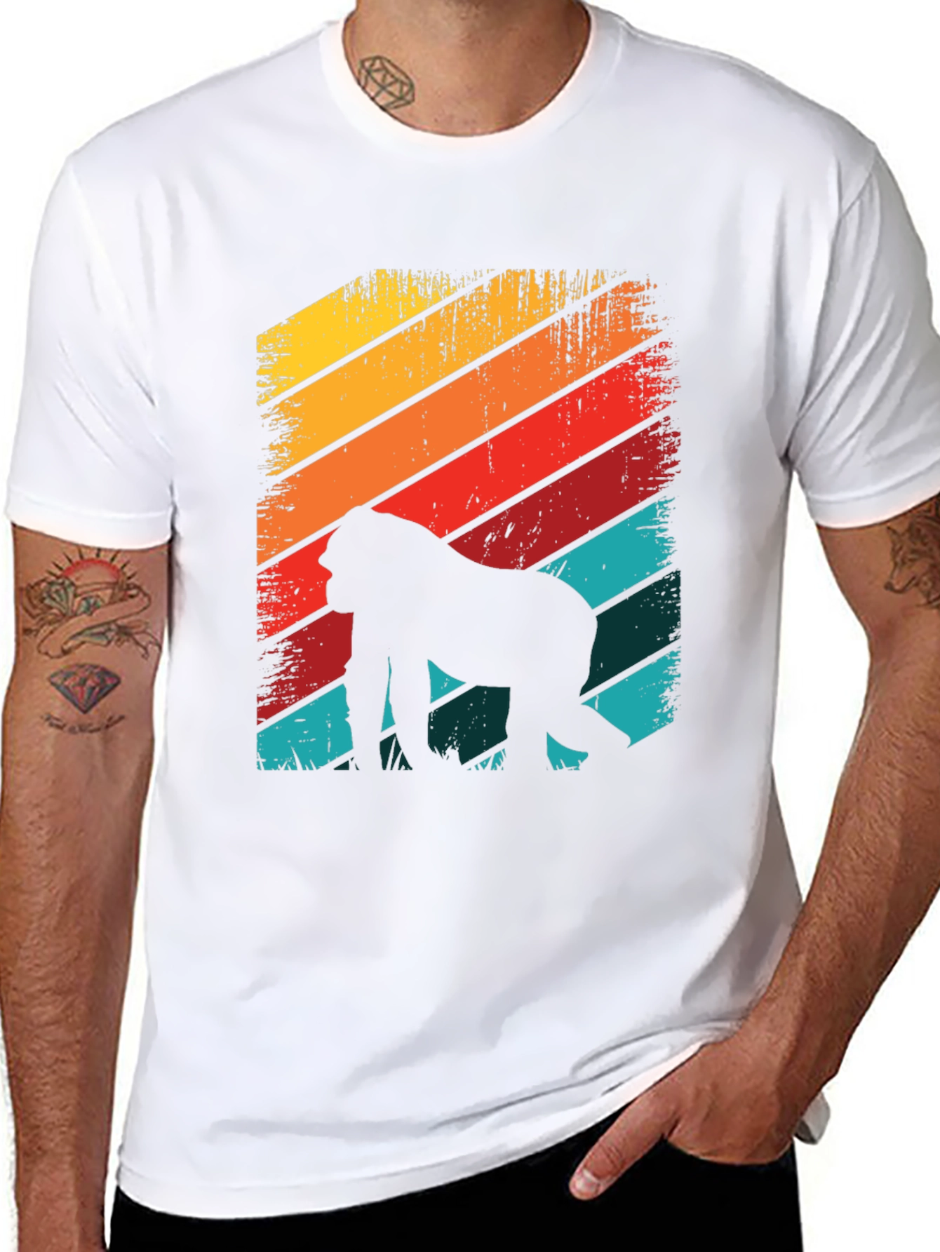 Retro Gorilla Silhouette Graphic Tee