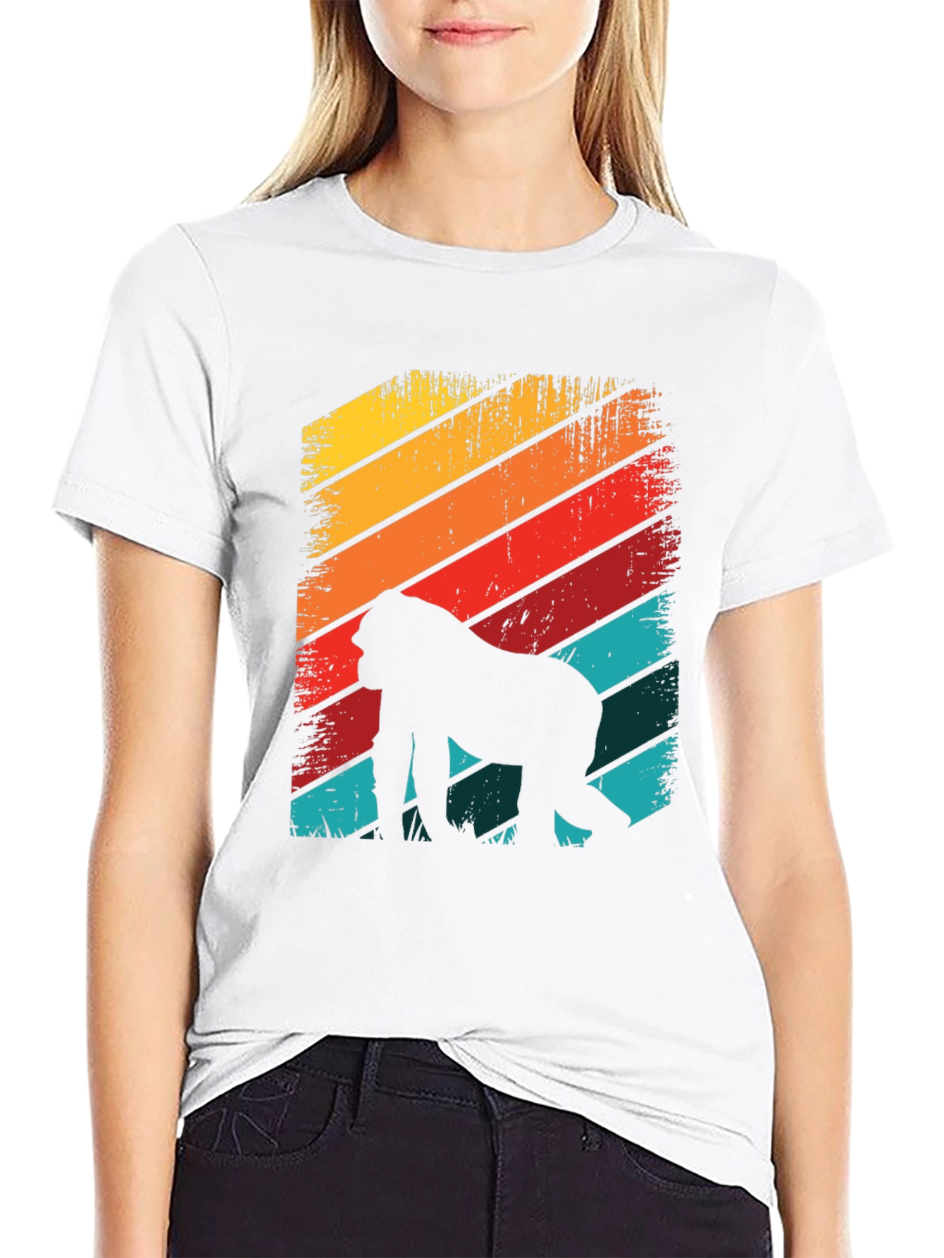 Retro Gorilla Silhouette Graphic Tee